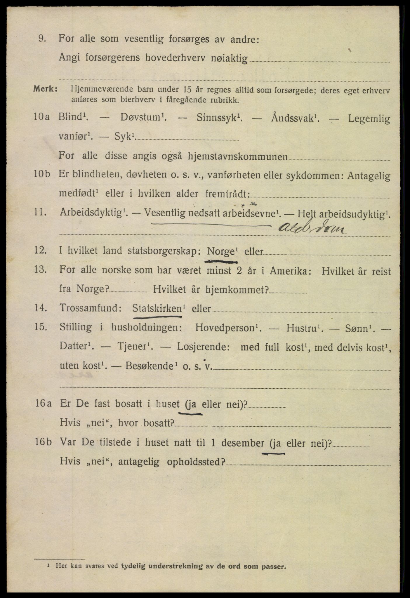 SAK, 1920 census for Grimstad, 1920, p. 2334