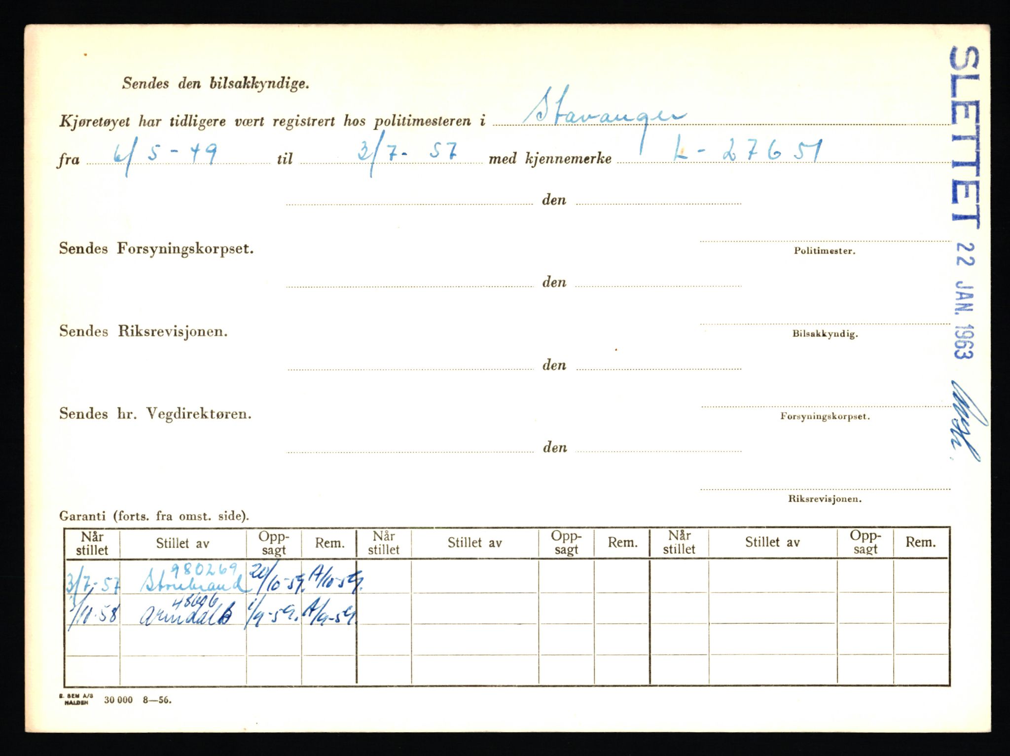 Stavanger trafikkstasjon, AV/SAST-A-101942/0/F/L0045: L-27000 - L-27799, 1930-1971, p. 1708