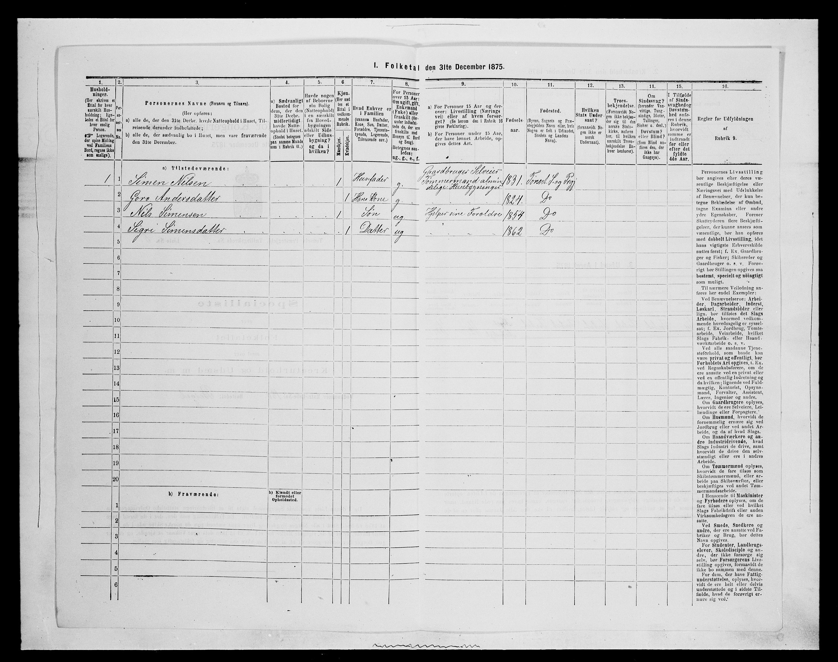 SAH, 1875 census for 0437P Tynset, 1875, p. 914