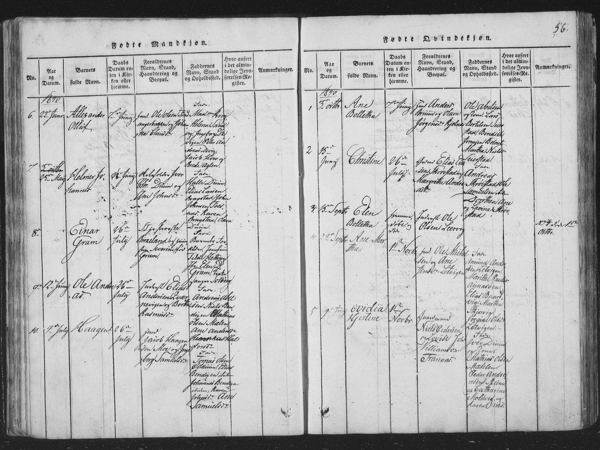 Ministerialprotokoller, klokkerbøker og fødselsregistre - Nord-Trøndelag, SAT/A-1458/773/L0613: Parish register (official) no. 773A04, 1815-1845, p. 56