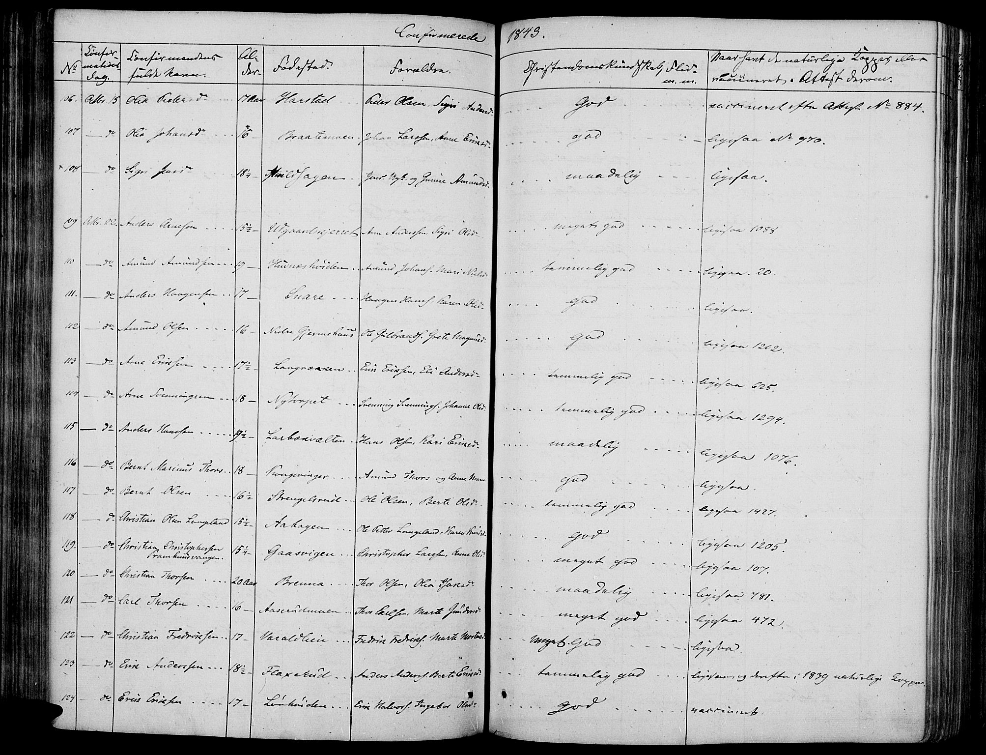 Vinger prestekontor, AV/SAH-PREST-024/H/Ha/Haa/L0008: Parish register (official) no. 8, 1839-1847, p. 250b