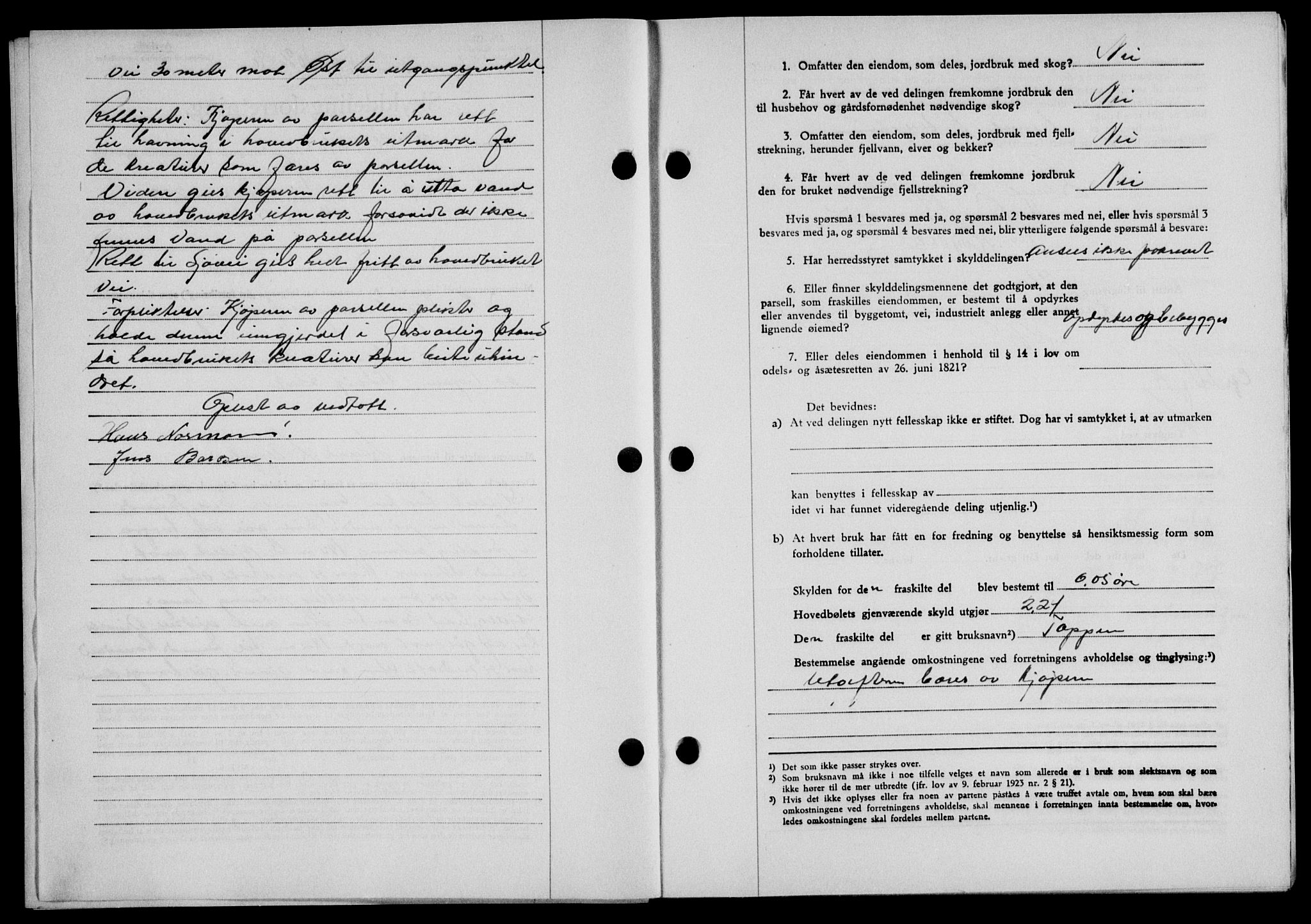 Lofoten sorenskriveri, SAT/A-0017/1/2/2C/L0008a: Mortgage book no. 8a, 1940-1941, Diary no: : 1036/1940