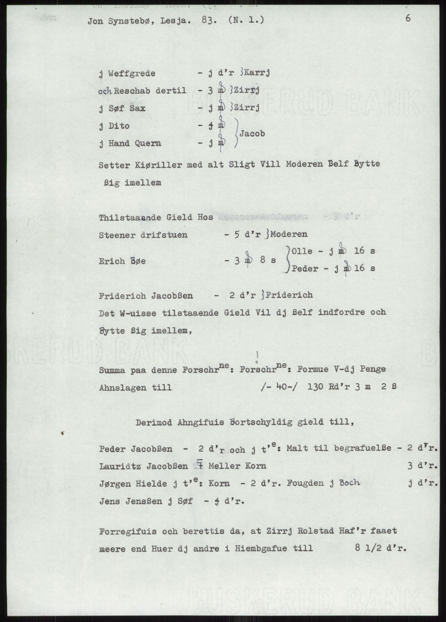 Samlinger til kildeutgivelse, Diplomavskriftsamlingen, AV/RA-EA-4053/H/Ha, p. 167