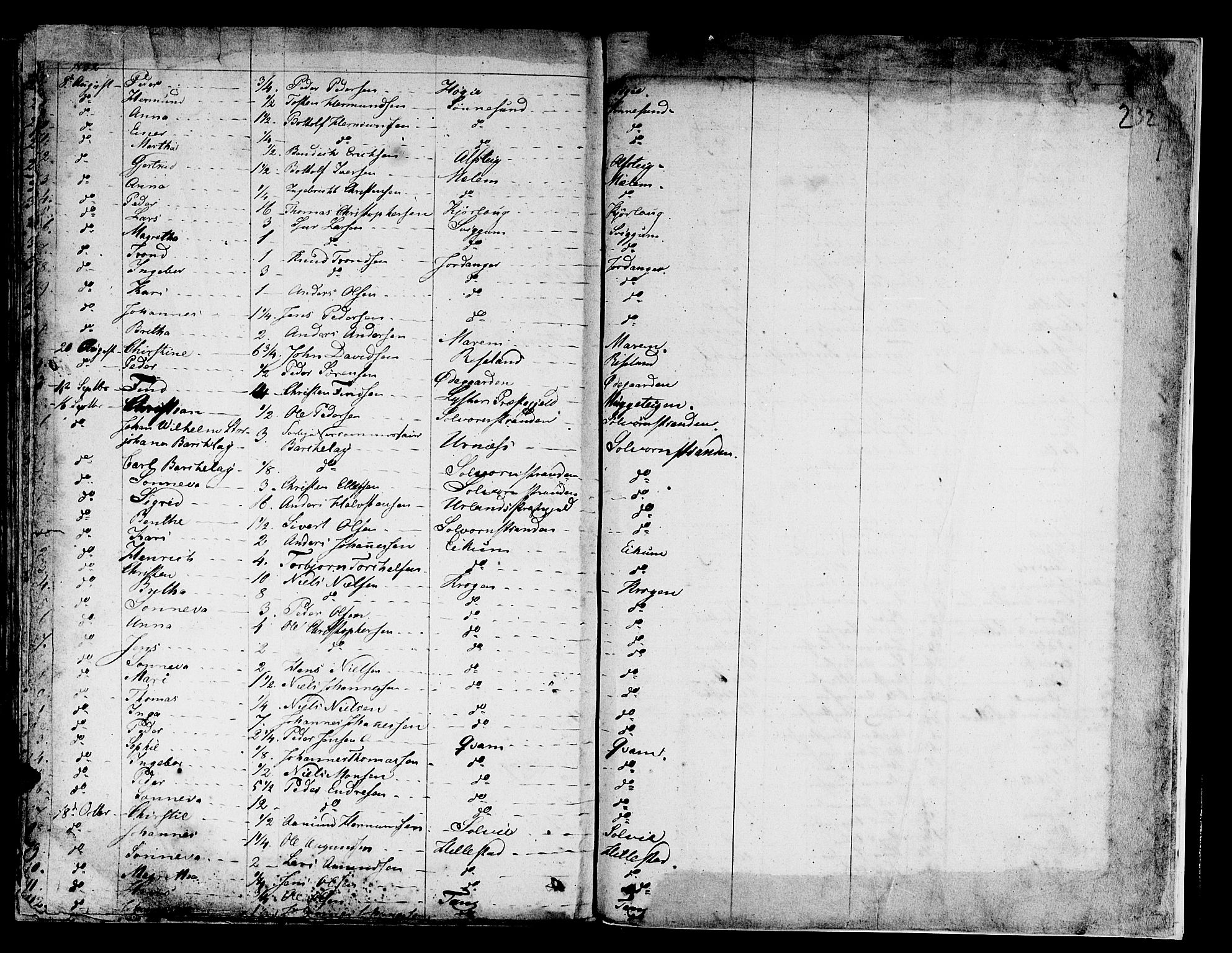 Hafslo sokneprestembete, AV/SAB-A-80301/H/Haa/Haaa/L0004: Parish register (official) no. A 4, 1821-1834, p. 232