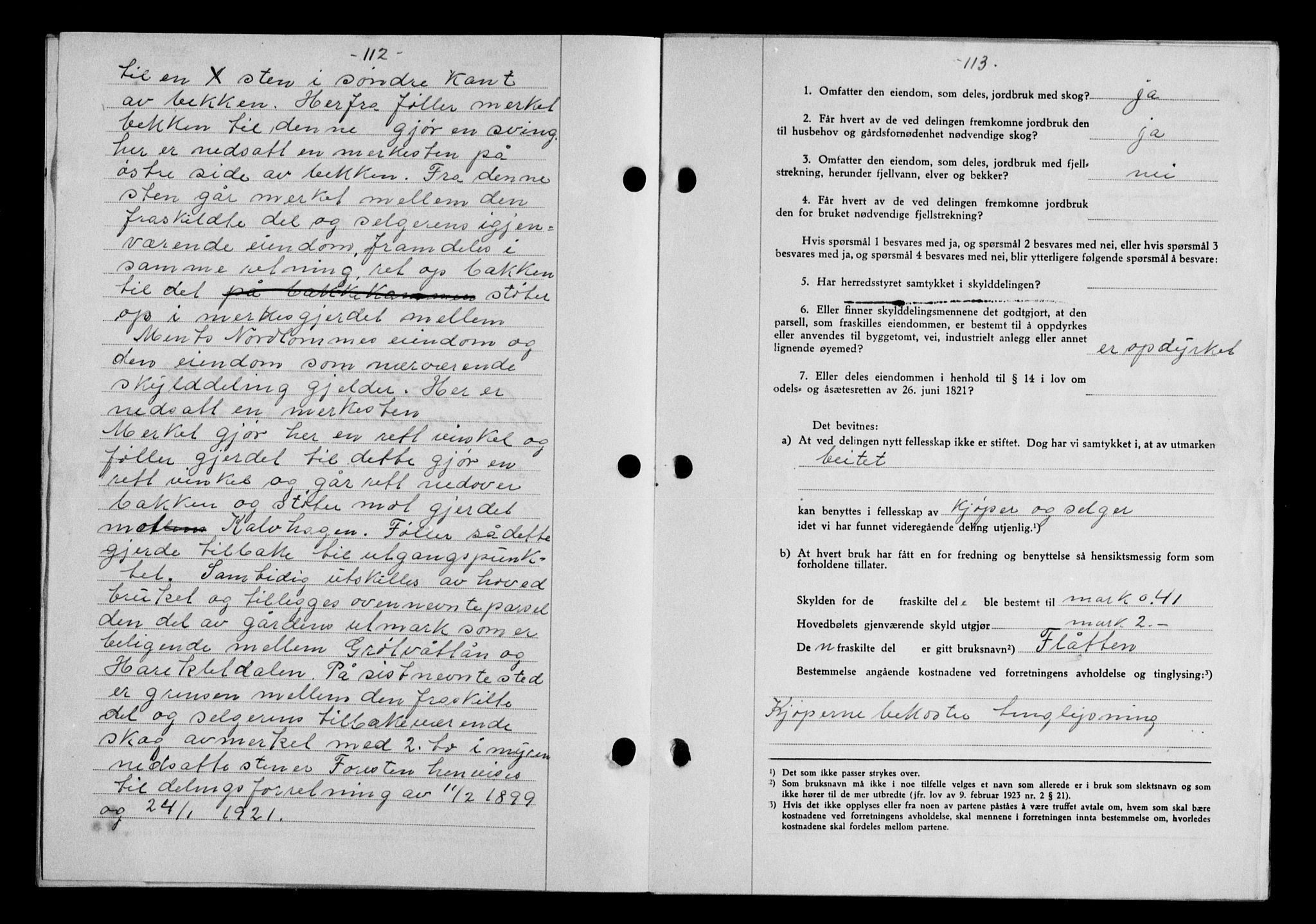 Gauldal sorenskriveri, SAT/A-0014/1/2/2C/L0058: Mortgage book no. 63, 1944-1945, Diary no: : 821/1944