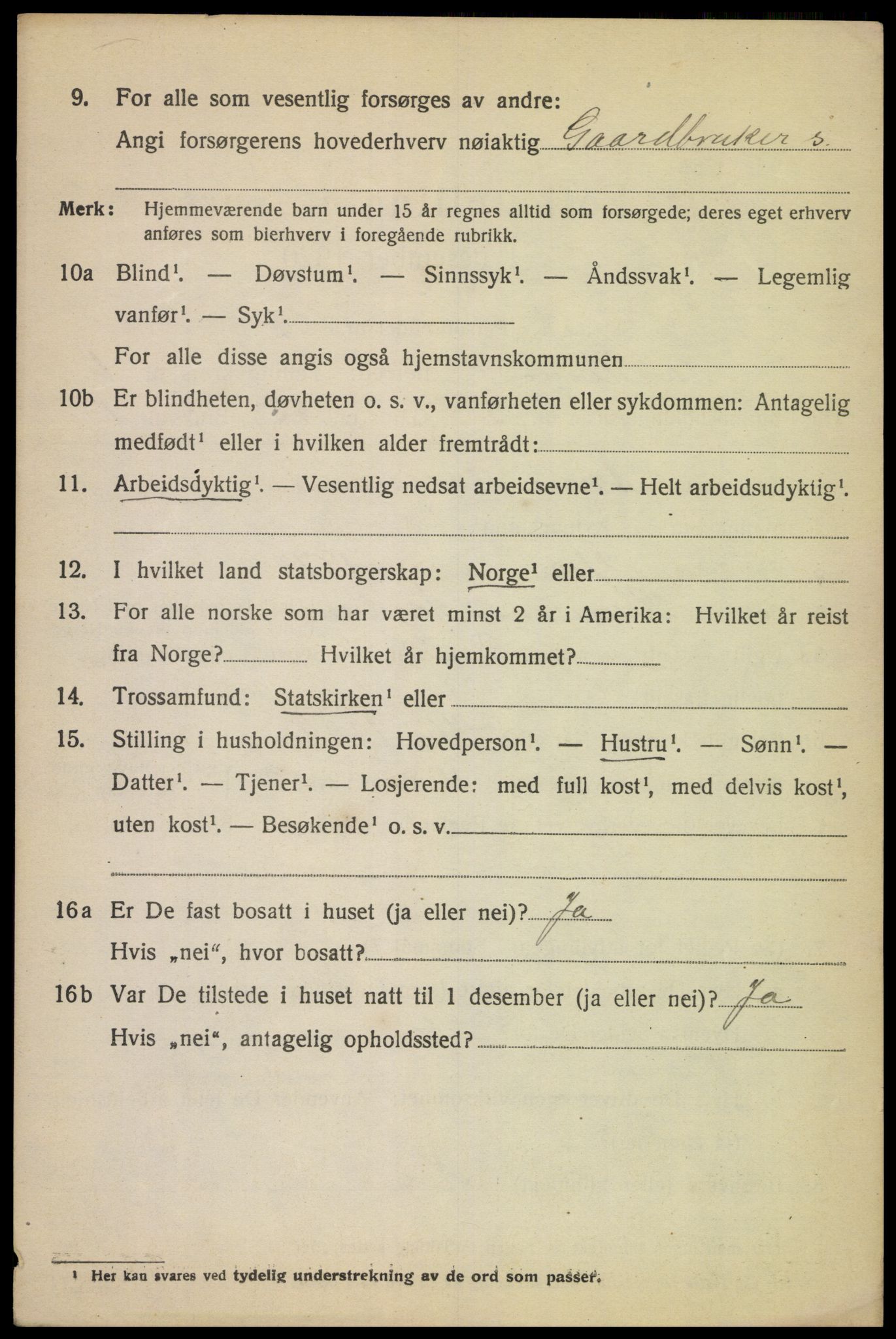 SAK, 1920 census for Randesund, 1920, p. 599