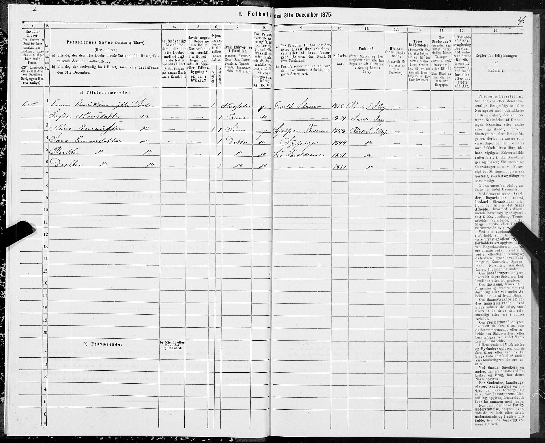 SAT, 1875 census for 1514P Sande, 1875, p. 4004