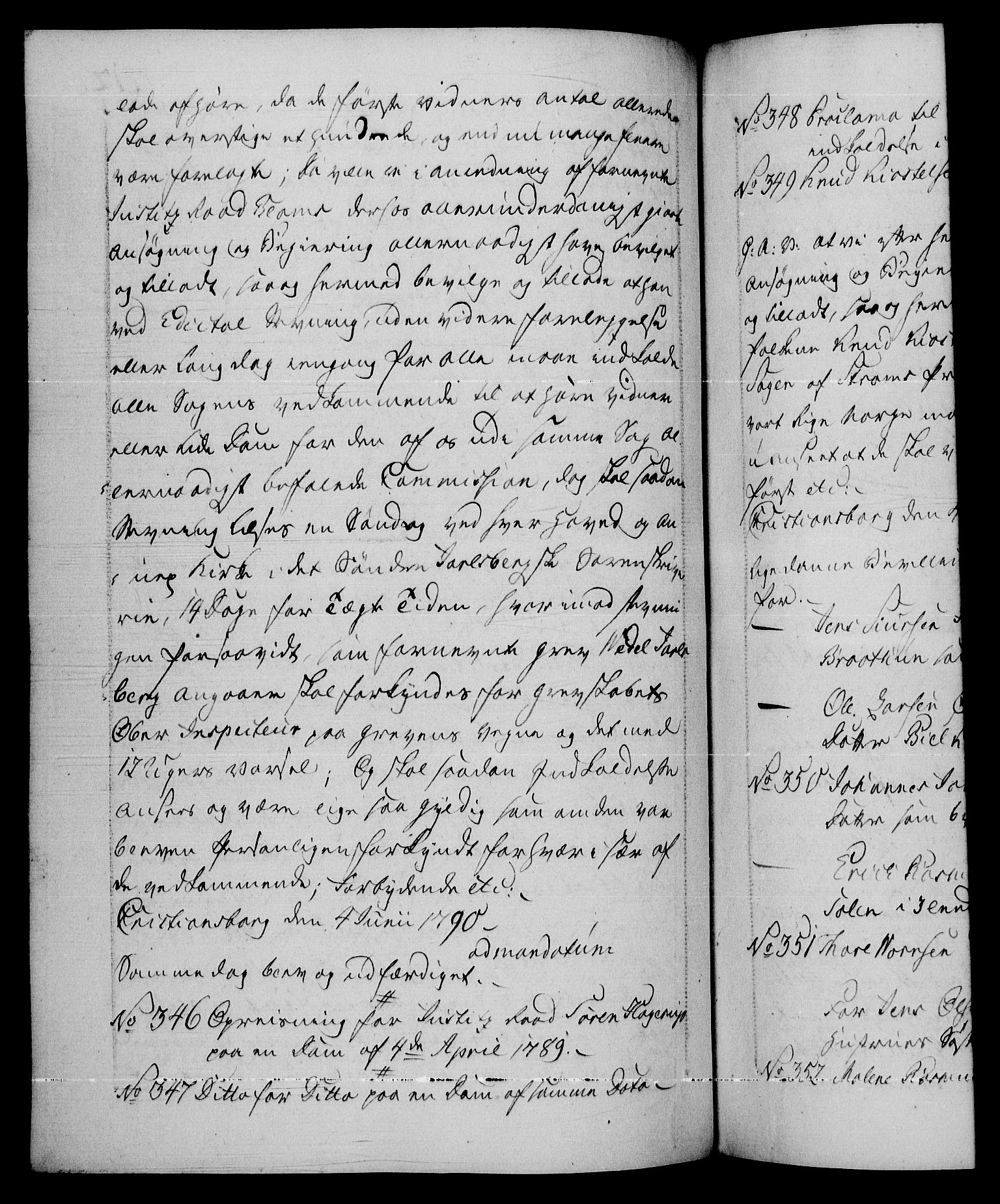Danske Kanselli 1572-1799, RA/EA-3023/F/Fc/Fca/Fcaa/L0053: Norske registre, 1790-1791, p. 212b