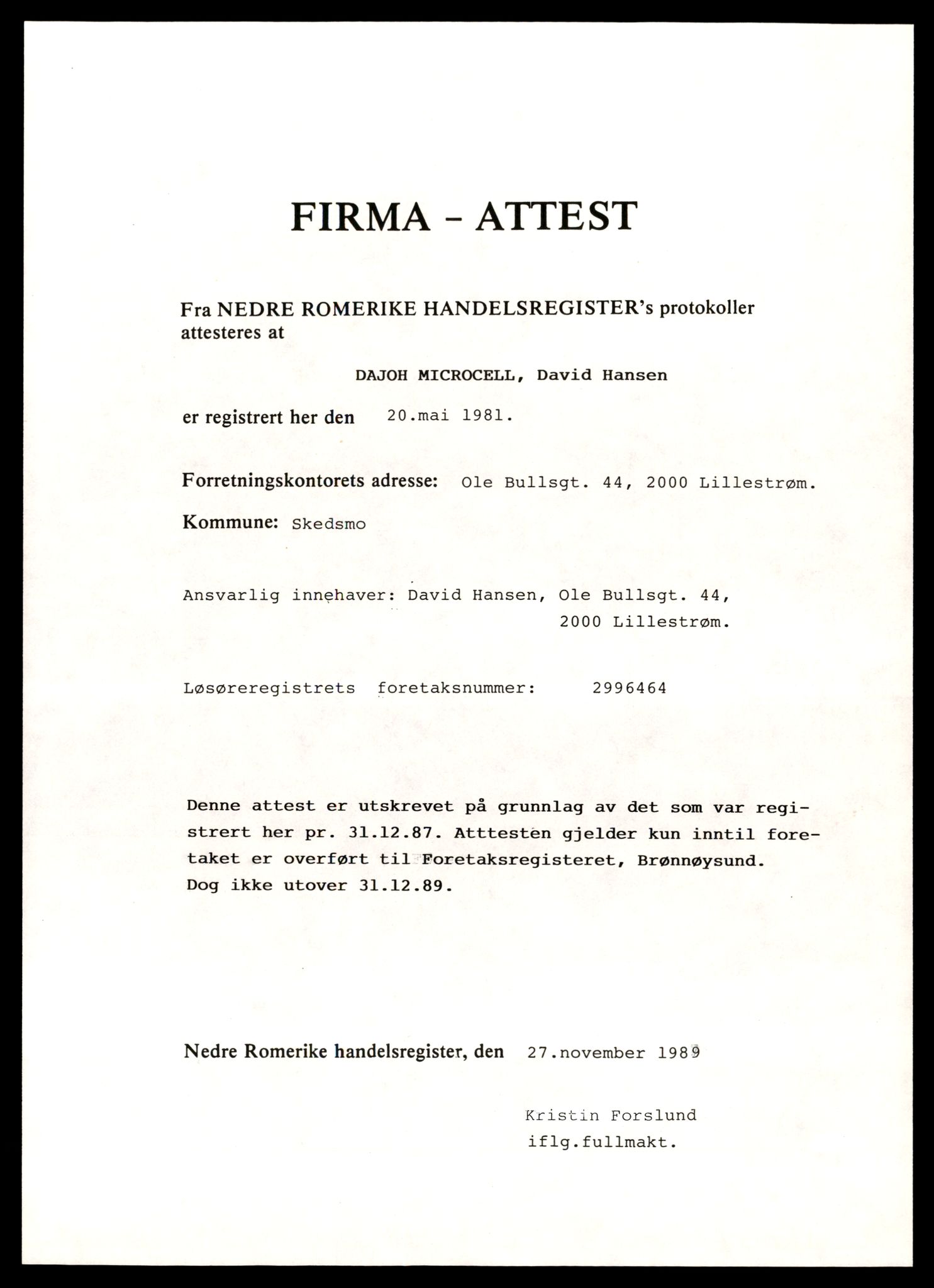 Nedre Romerike sorenskriveri, AV/SAT-A-10469/K/Ke/Kea/L0005: Enkeltmannsforetak, aksjeselskap og andelslag, D - Ele, 1944-1989