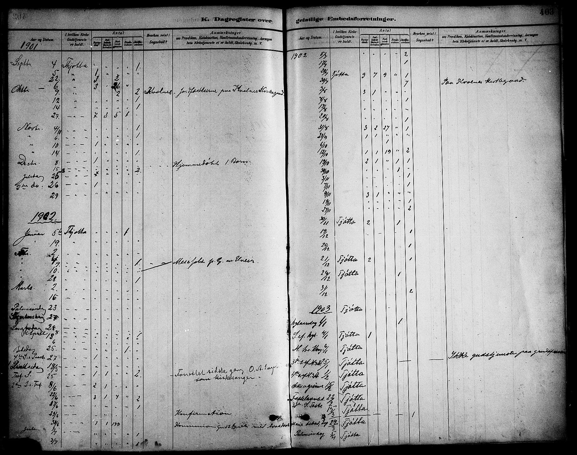 Ministerialprotokoller, klokkerbøker og fødselsregistre - Nordland, AV/SAT-A-1459/817/L0268: Parish register (copy) no. 817C03, 1884-1920, p. 403