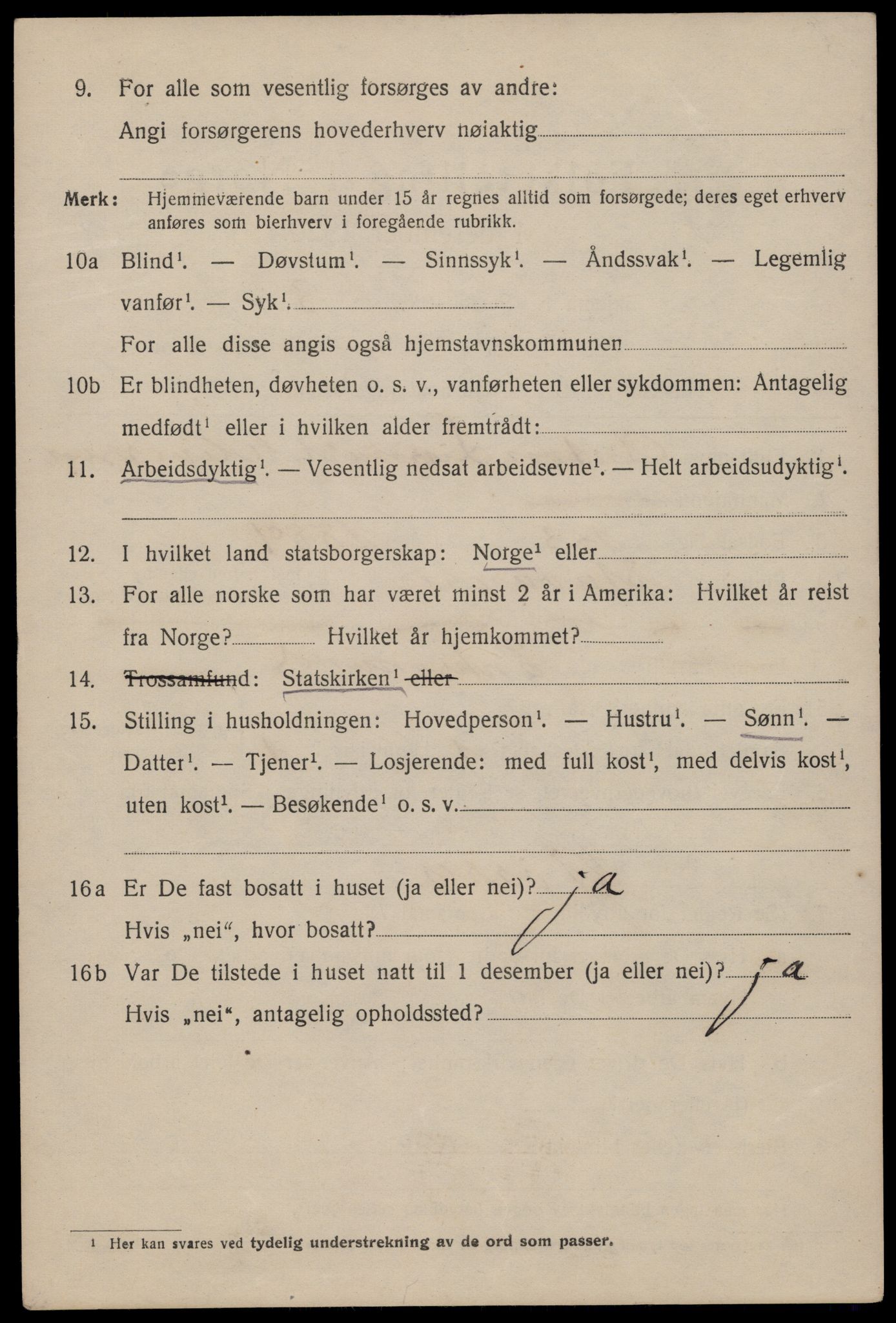 SAST, 1920 census for Stavanger, 1920, p. 103601