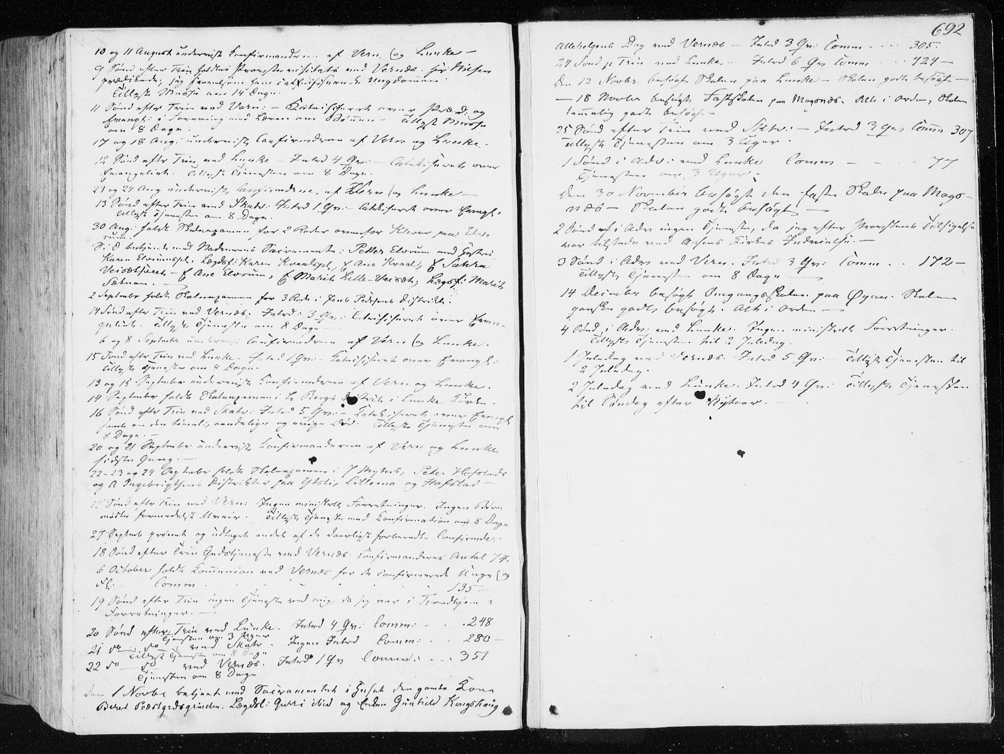 Ministerialprotokoller, klokkerbøker og fødselsregistre - Nord-Trøndelag, SAT/A-1458/709/L0074: Parish register (official) no. 709A14, 1845-1858, p. 692