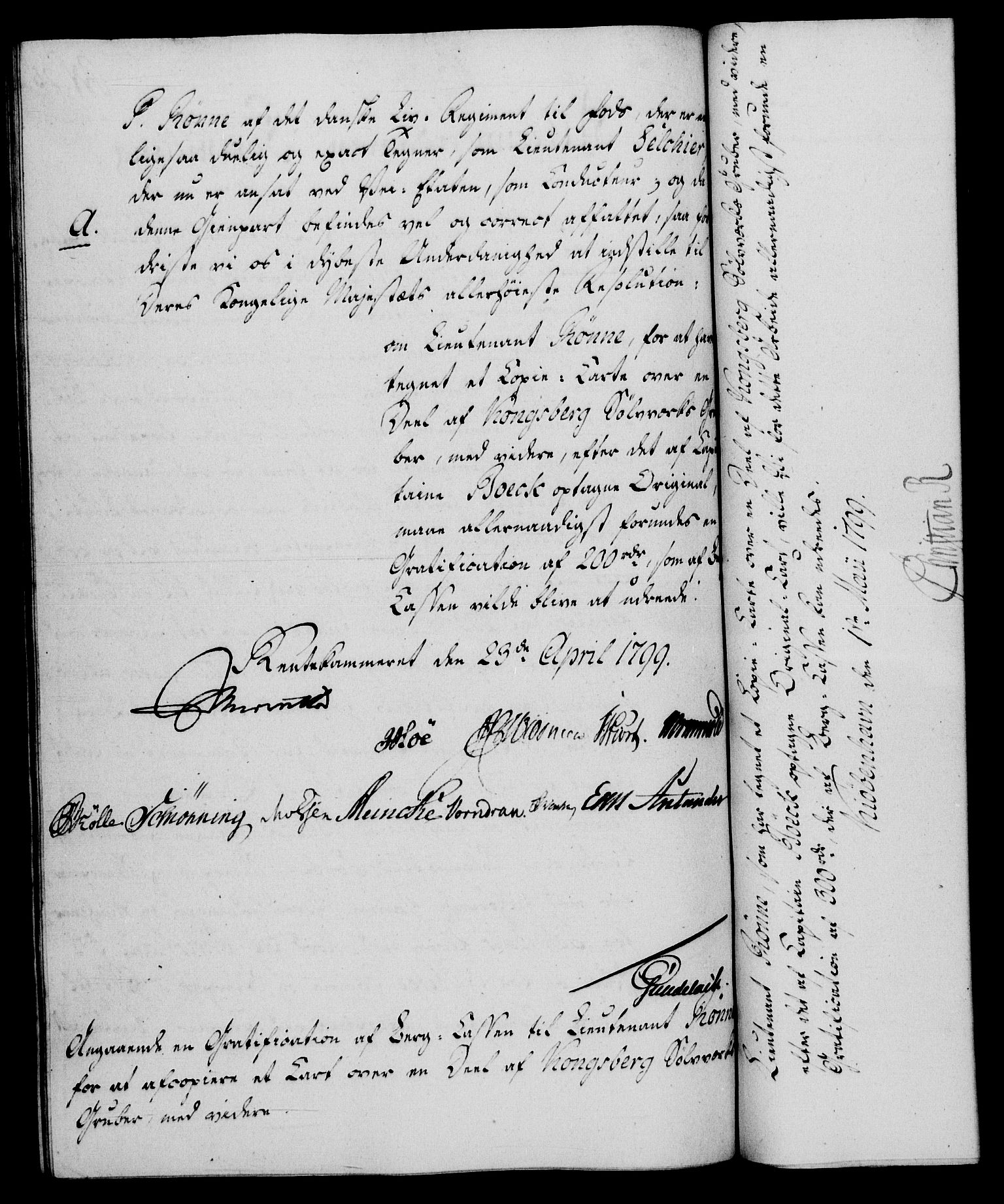 Rentekammeret, Renteskriverkontorene, AV/RA-EA-3115/M/Mf/Mfb/L0004: Relasjons- og resolusjonsprotokoll med register (merket RK 54.10), 1799-1800