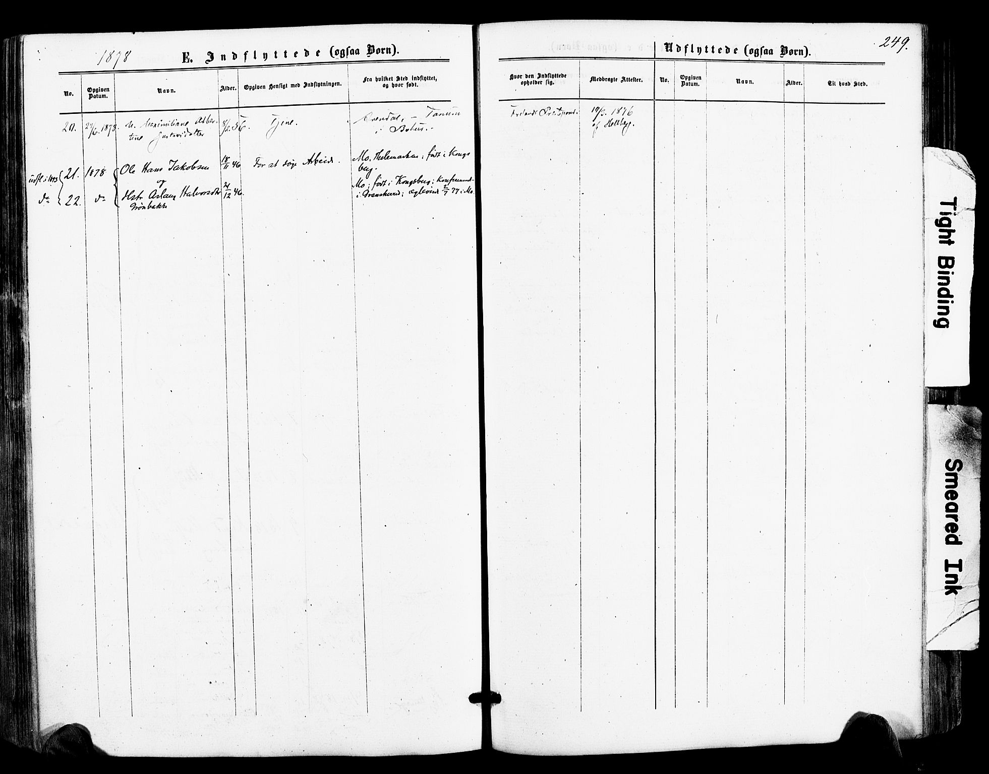 Froland sokneprestkontor, AV/SAK-1111-0013/F/Fa/L0003: Parish register (official) no. A 3, 1864-1881, p. 249