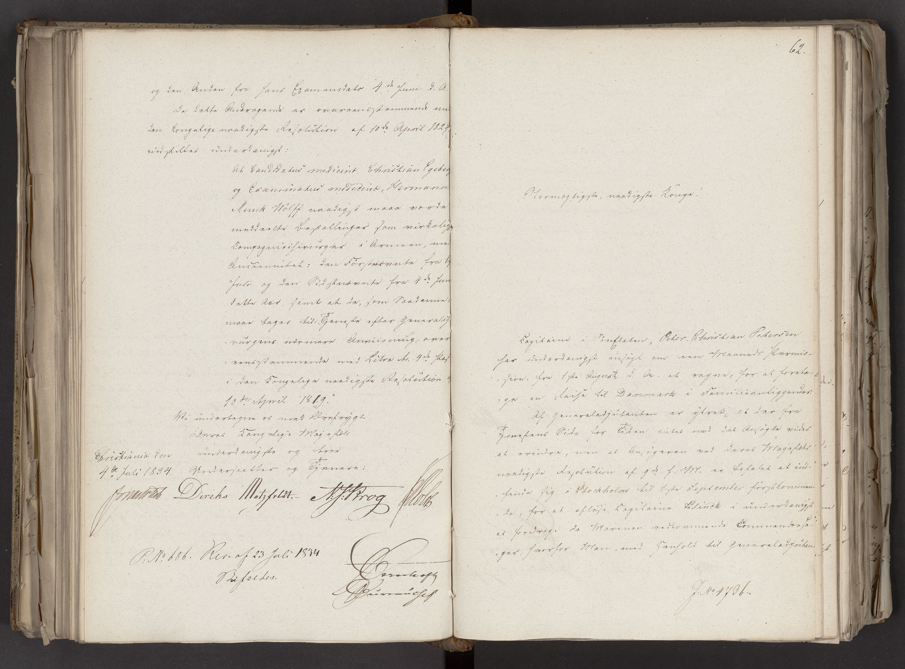 Statsrådsavdelingen i Stockholm, AV/RA-S-1003/D/Da/L0093: Regjeringsinnstillinger nr. 4650-4849, 1834