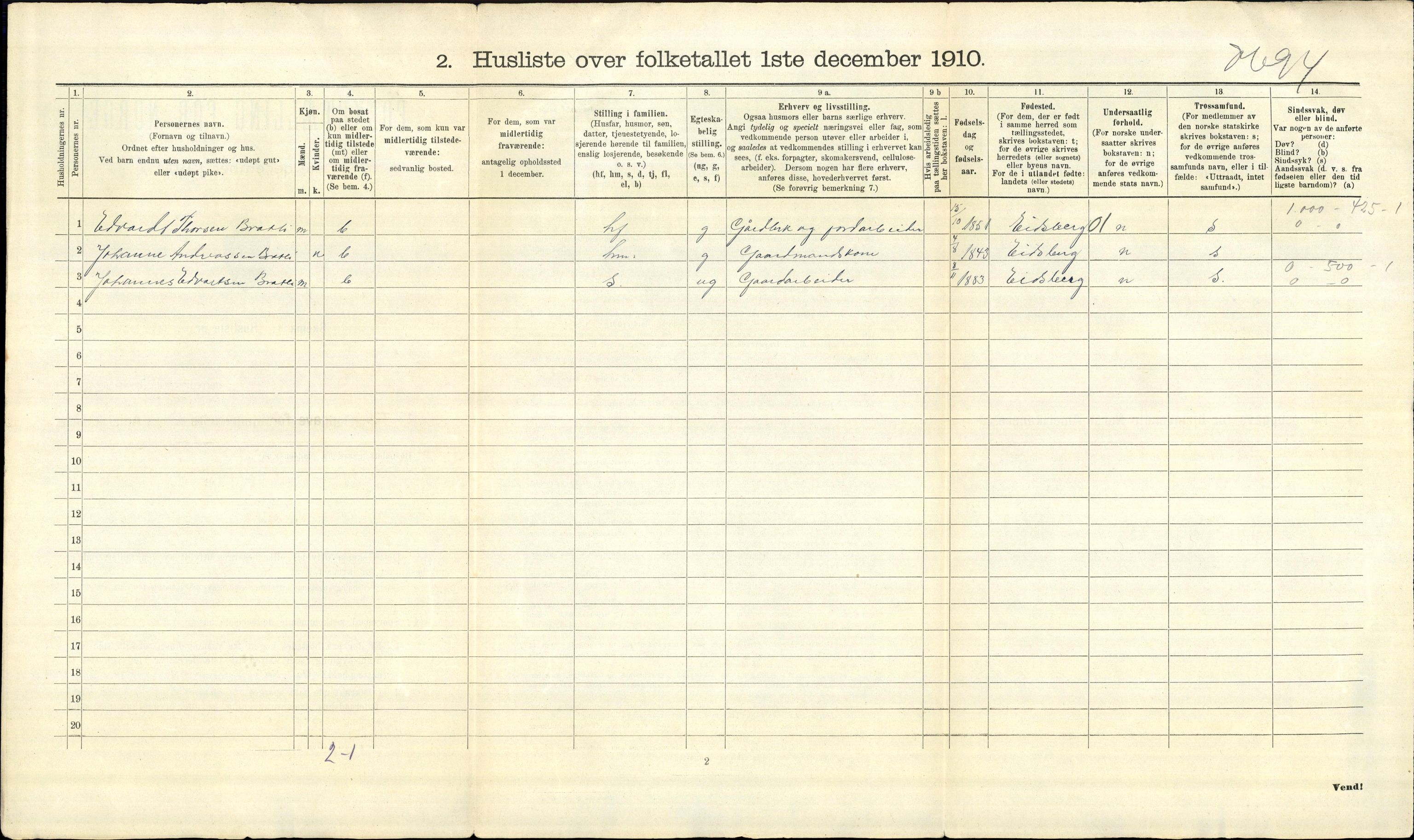 RA, 1910 census for Askim, 1910, p. 580