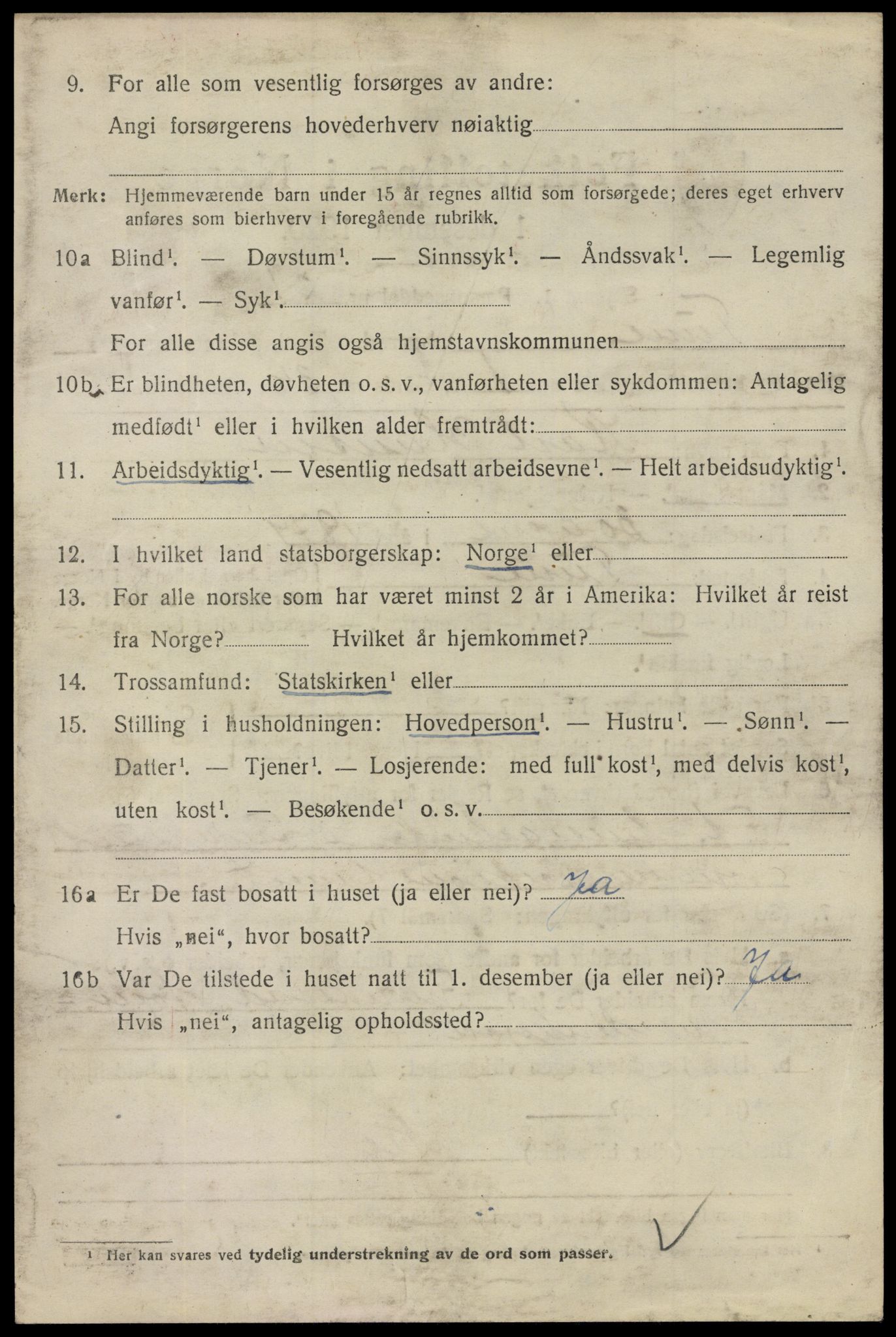 SAO, 1920 census for Tune, 1920, p. 2423