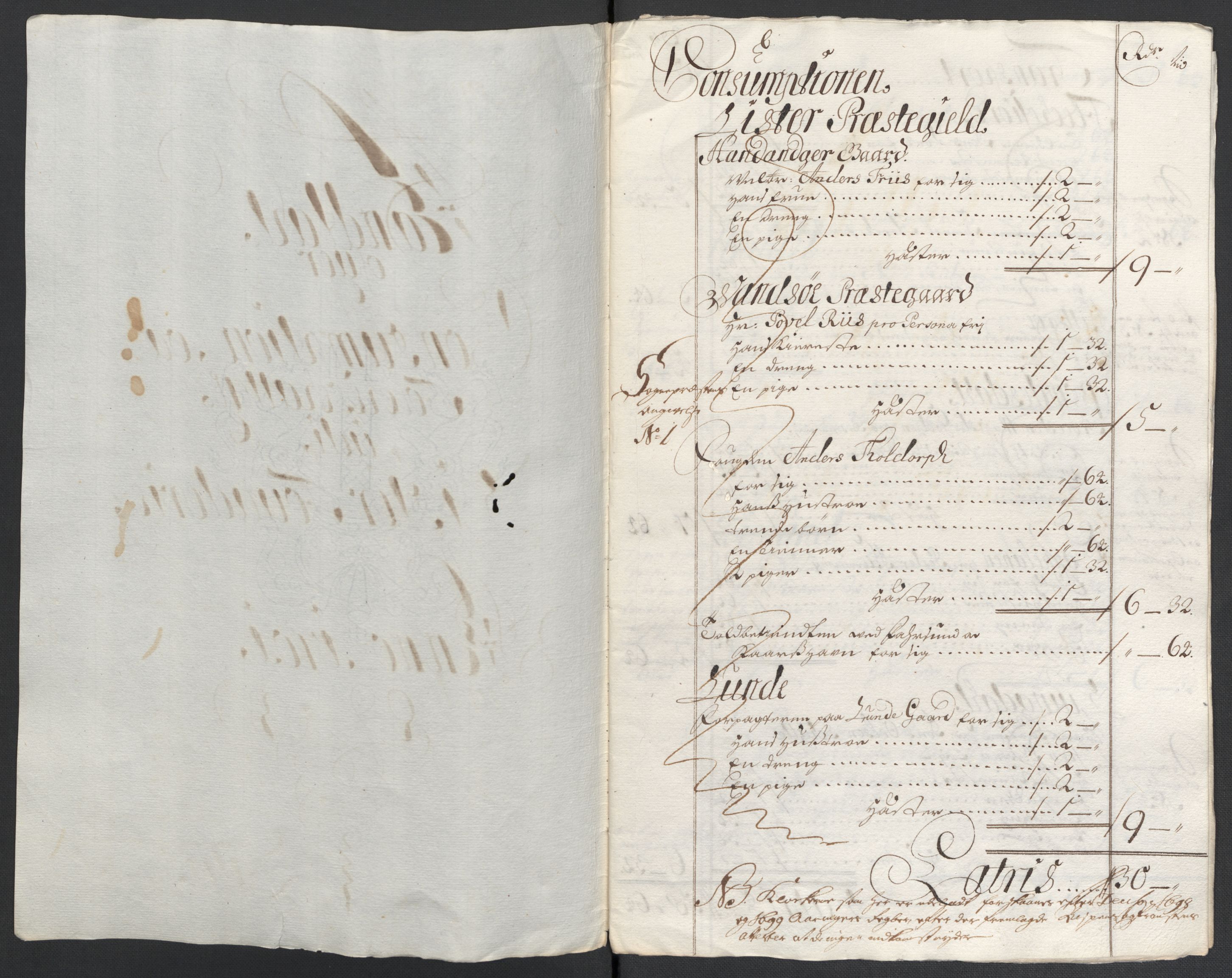 Rentekammeret inntil 1814, Reviderte regnskaper, Fogderegnskap, AV/RA-EA-4092/R43/L2549: Fogderegnskap Lista og Mandal, 1701-1702, p. 66