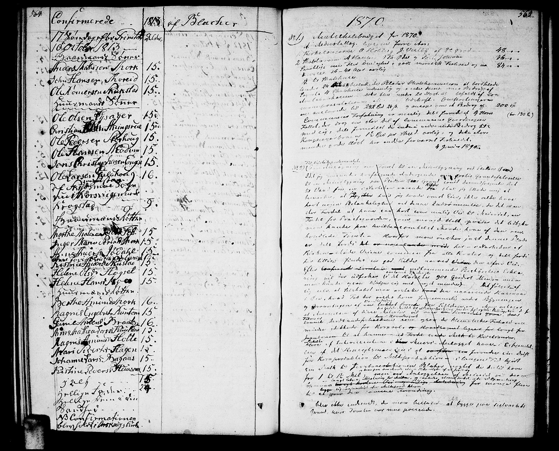 Aurskog prestekontor Kirkebøker, SAO/A-10304a/F/Fa/L0004: Parish register (official) no. I 4, 1807-1814, p. 564