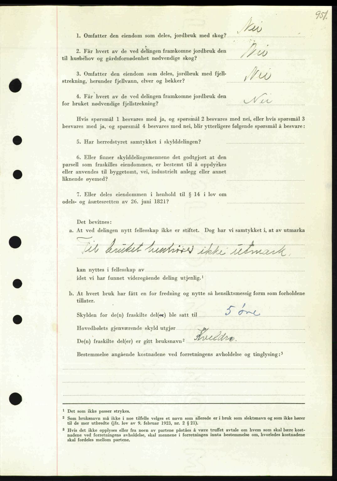 Nordmøre sorenskriveri, AV/SAT-A-4132/1/2/2Ca: Mortgage book no. A103, 1946-1947, Diary no: : 206/1947