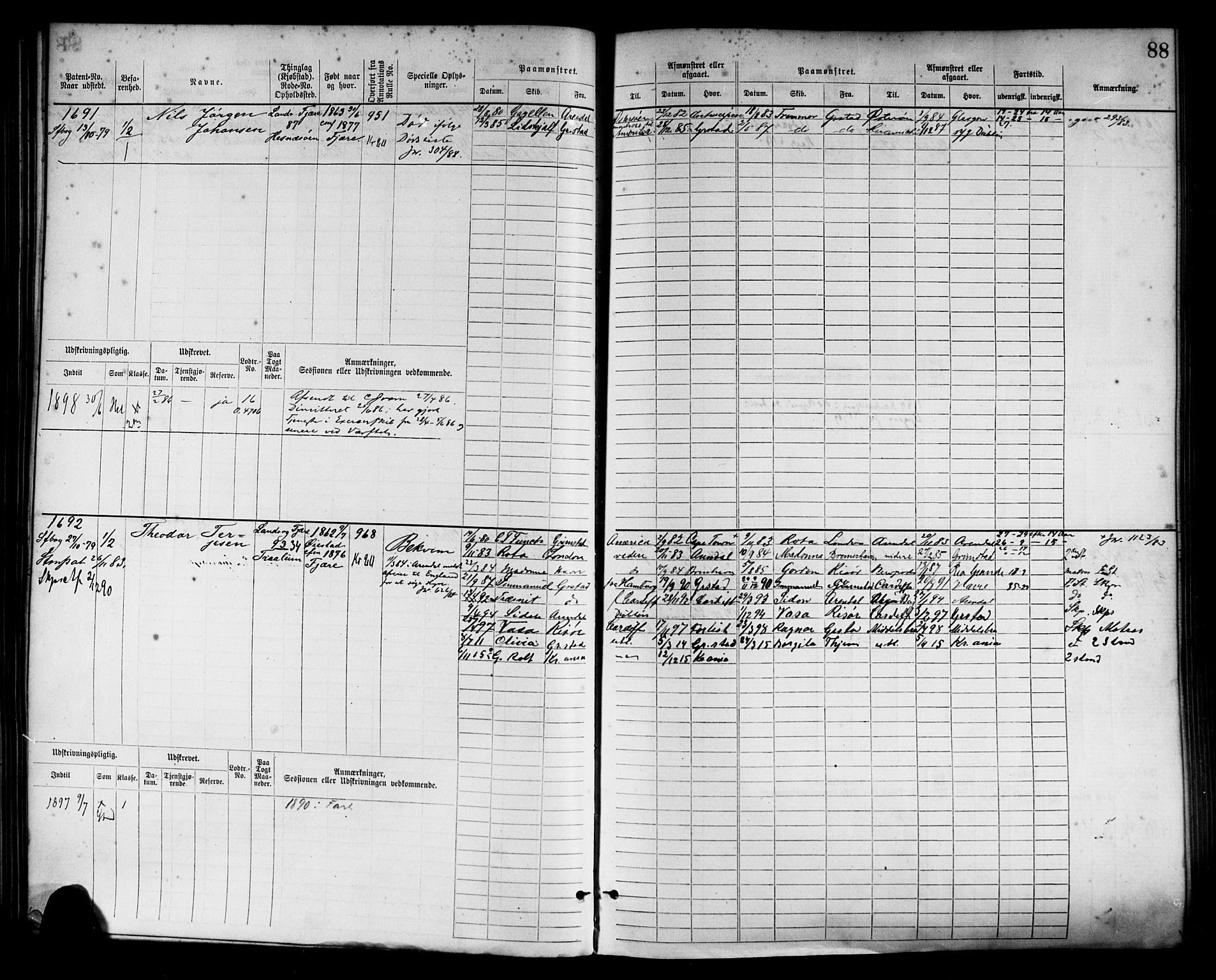 Grimstad mønstringskrets, AV/SAK-2031-0013/F/Fb/L0003: Hovedrulle nr 1517-2276, F-6, 1877-1888, p. 94