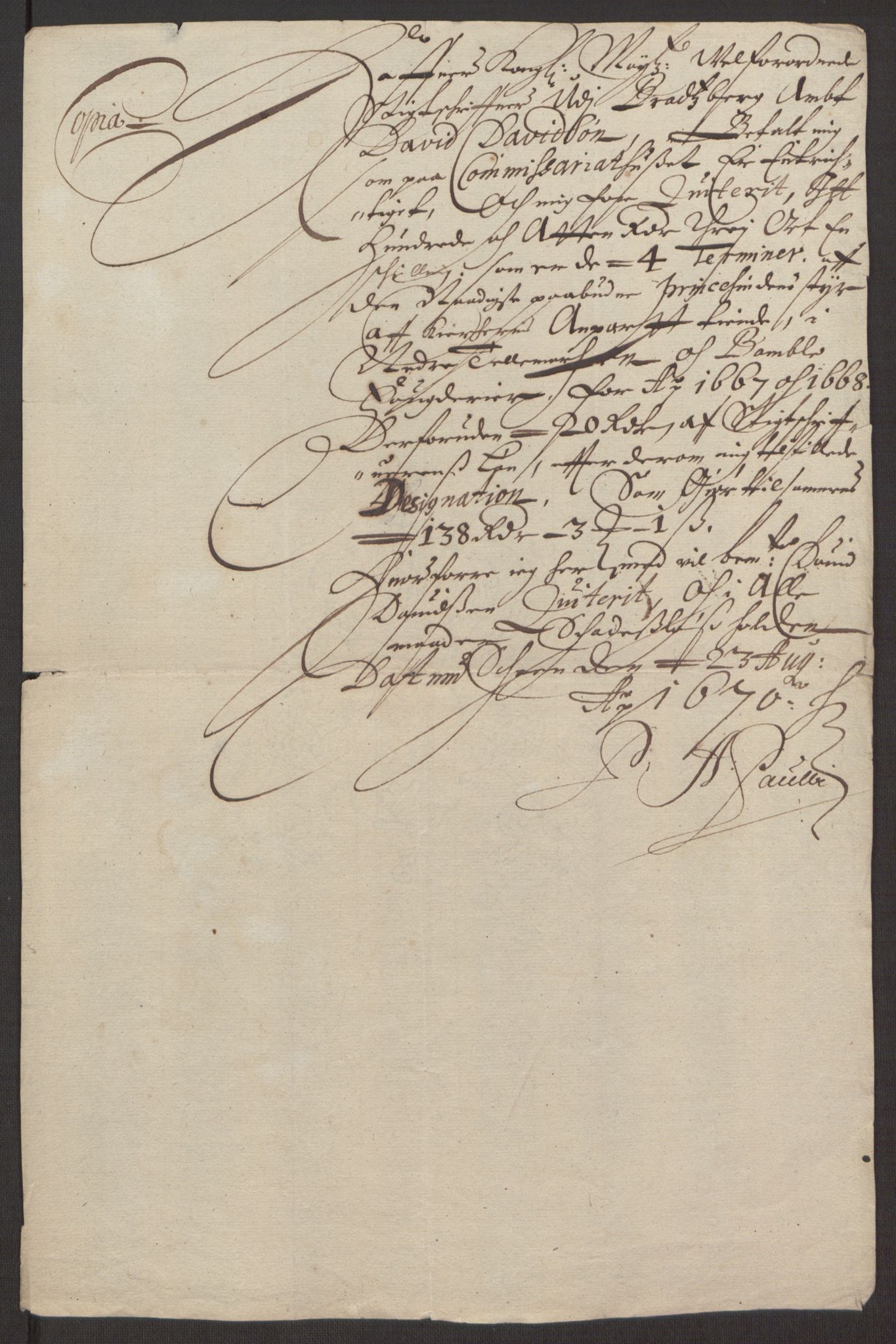 Rentekammeret inntil 1814, Reviderte regnskaper, Fogderegnskap, RA/EA-4092/R35/L2062: Fogderegnskap Øvre og Nedre Telemark, 1674, p. 412