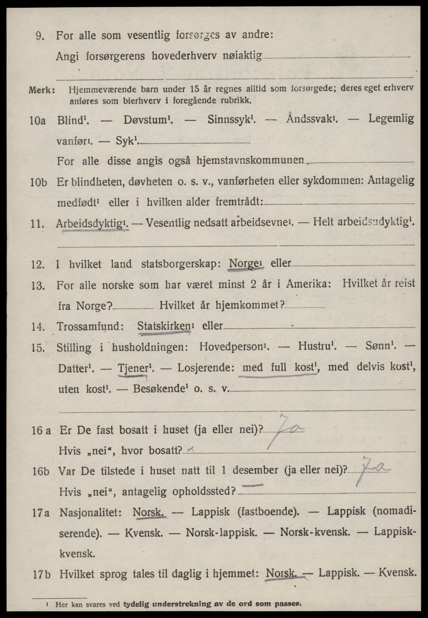 SAT, 1920 census for Strinda, 1920, p. 25559