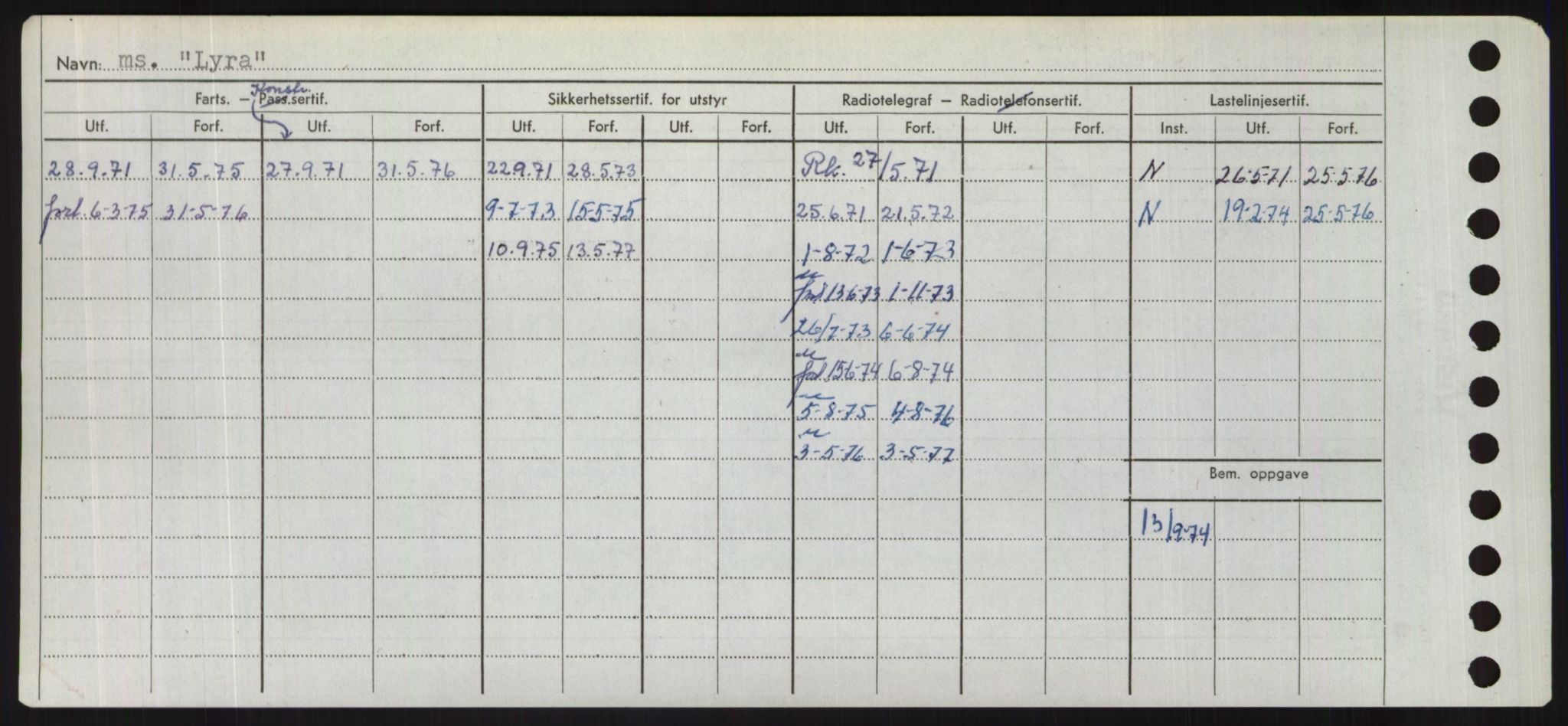 Sjøfartsdirektoratet med forløpere, Skipsmålingen, RA/S-1627/H/Hd/L0023: Fartøy, Lia-Løv, p. 486