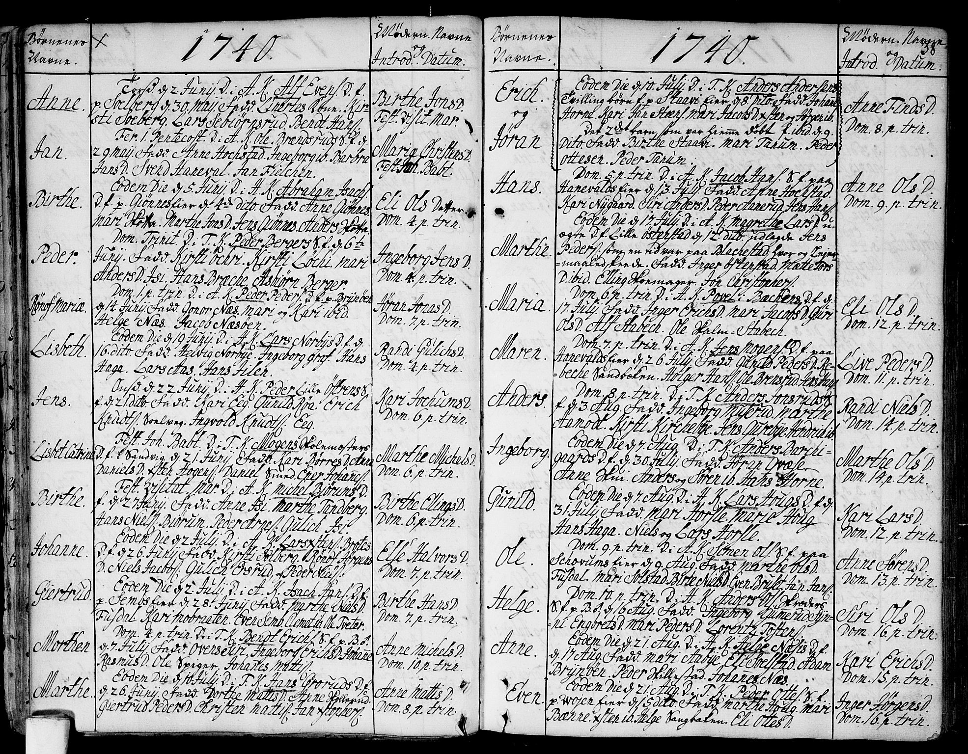 Asker prestekontor Kirkebøker, SAO/A-10256a/F/Fa/L0002: Parish register (official) no. I 2, 1733-1766, p. 38