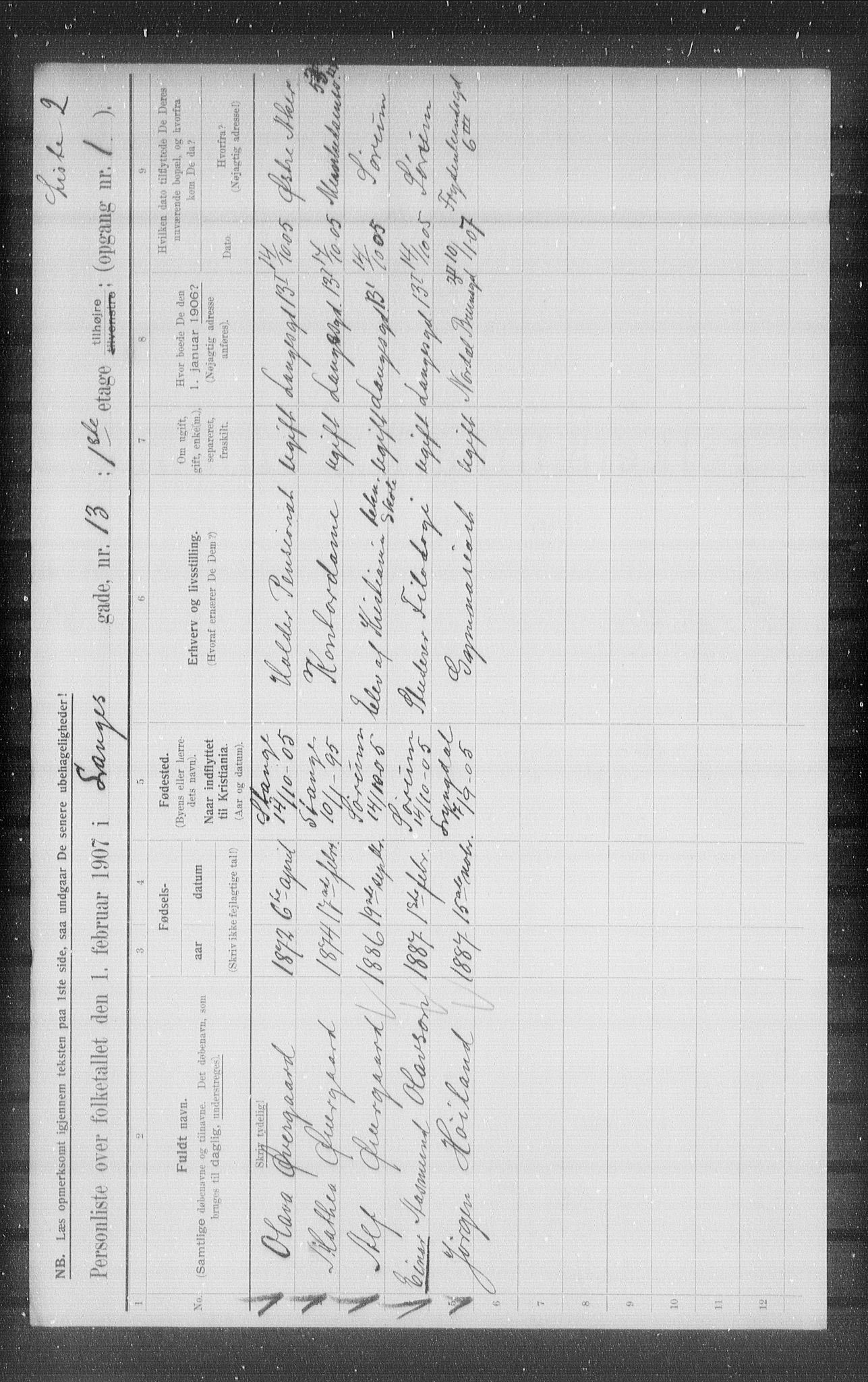 OBA, Municipal Census 1907 for Kristiania, 1907, p. 28793