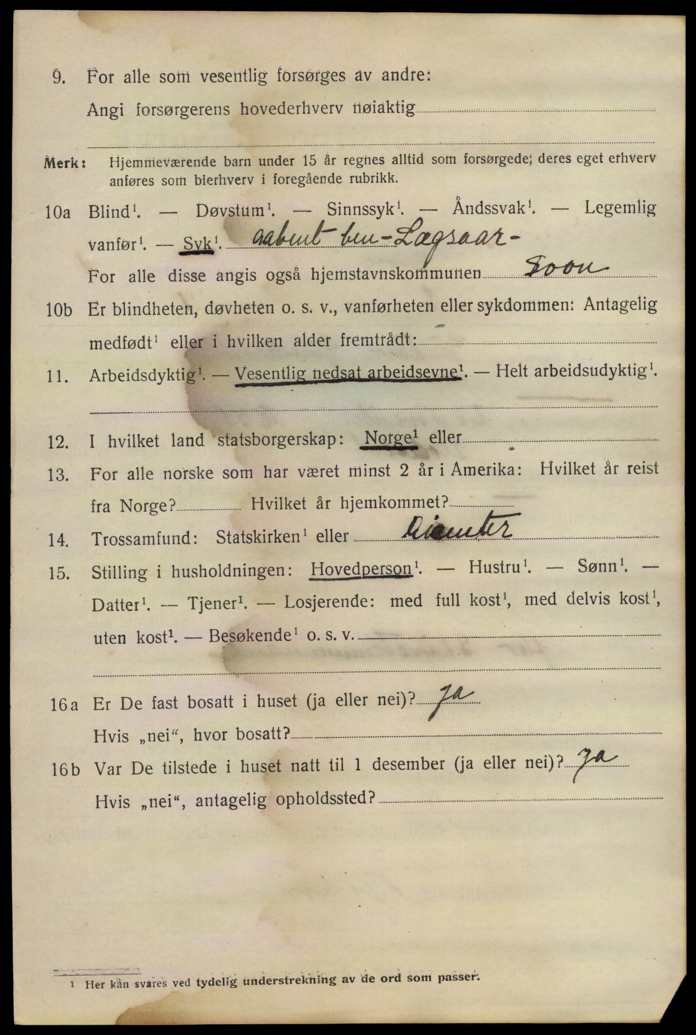 SAO, 1920 census for Son, 1920, p. 567