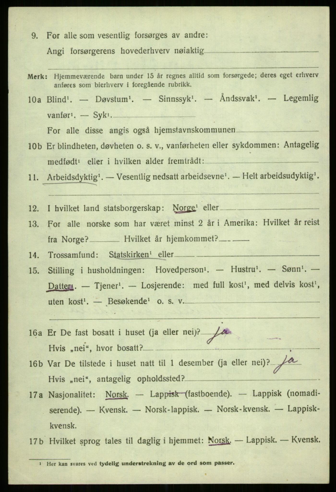 SATØ, 1920 census for Trondenes, 1920, p. 6498