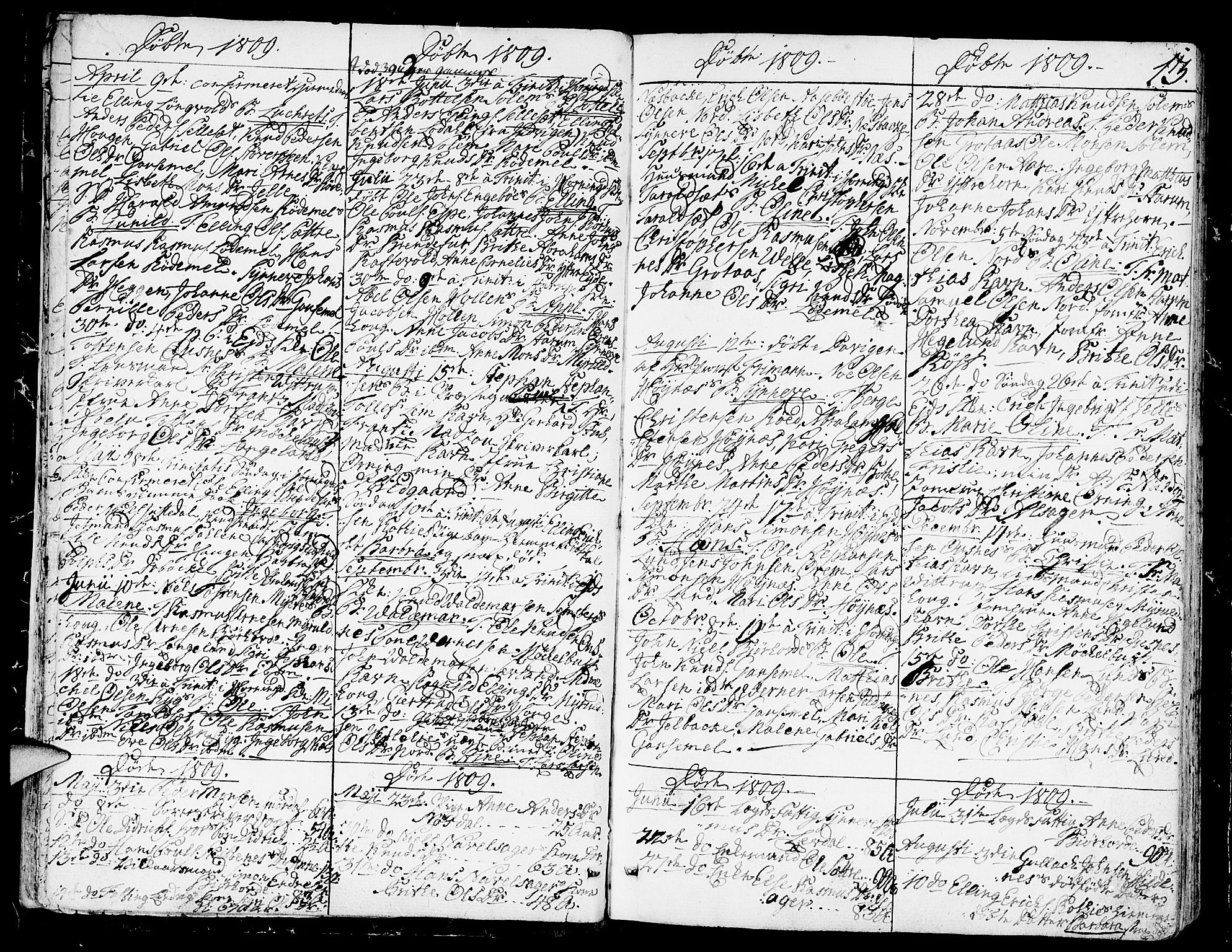 Eid sokneprestembete, AV/SAB-A-82301/H/Haa/Haaa/L0004: Parish register (official) no. A 4, 1806-1815, p. 13