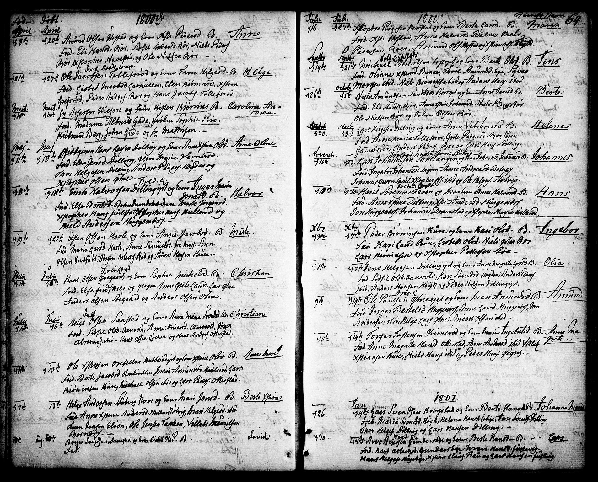 Rygge prestekontor Kirkebøker, AV/SAO-A-10084b/F/Fa/L0002: Parish register (official) no. 2, 1771-1814, p. 64