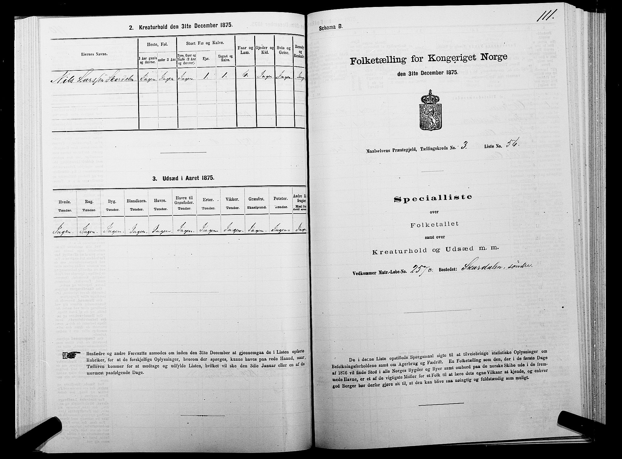 SATØ, 1875 census for 1924P Målselv, 1875, p. 2111