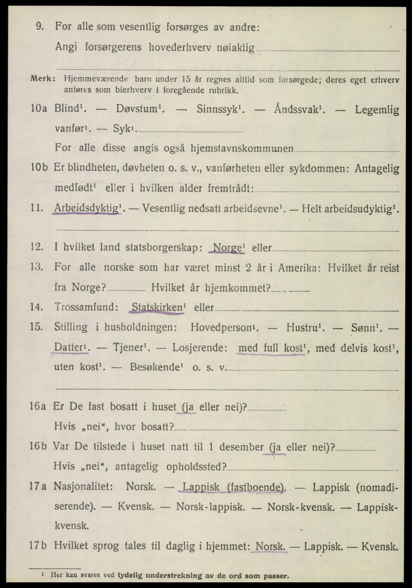 SAT, 1920 census for Hattfjelldal, 1920, p. 2143