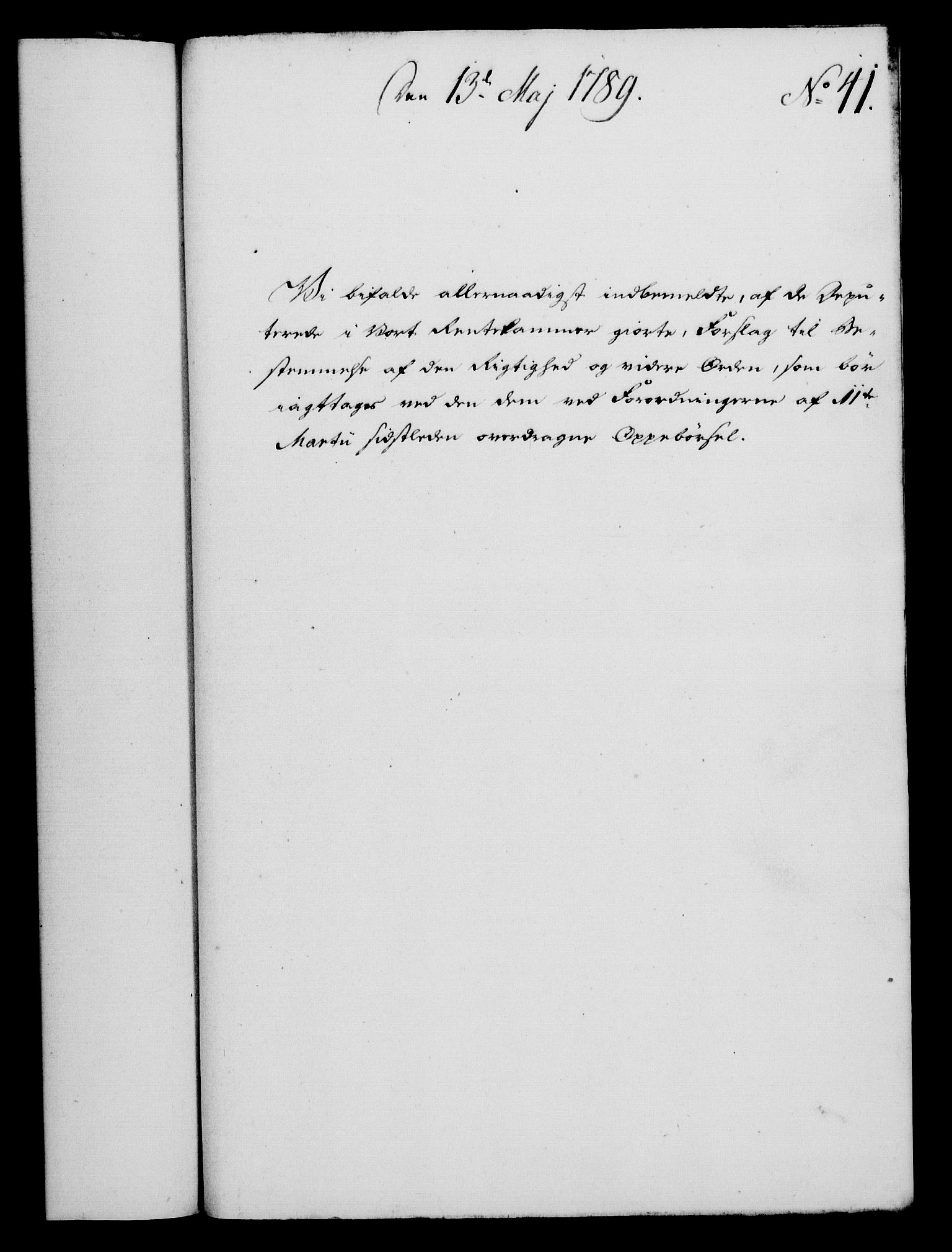 Rentekammeret, Kammerkanselliet, RA/EA-3111/G/Gf/Gfa/L0071: Norsk relasjons- og resolusjonsprotokoll (merket RK 52.71), 1789, p. 291