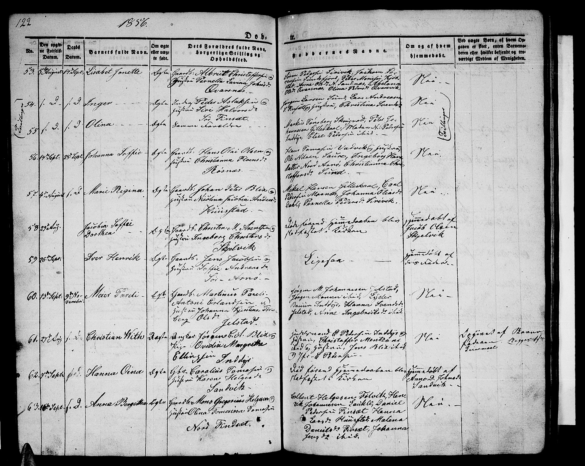 Ministerialprotokoller, klokkerbøker og fødselsregistre - Nordland, SAT/A-1459/805/L0106: Parish register (copy) no. 805C02, 1841-1861, p. 122