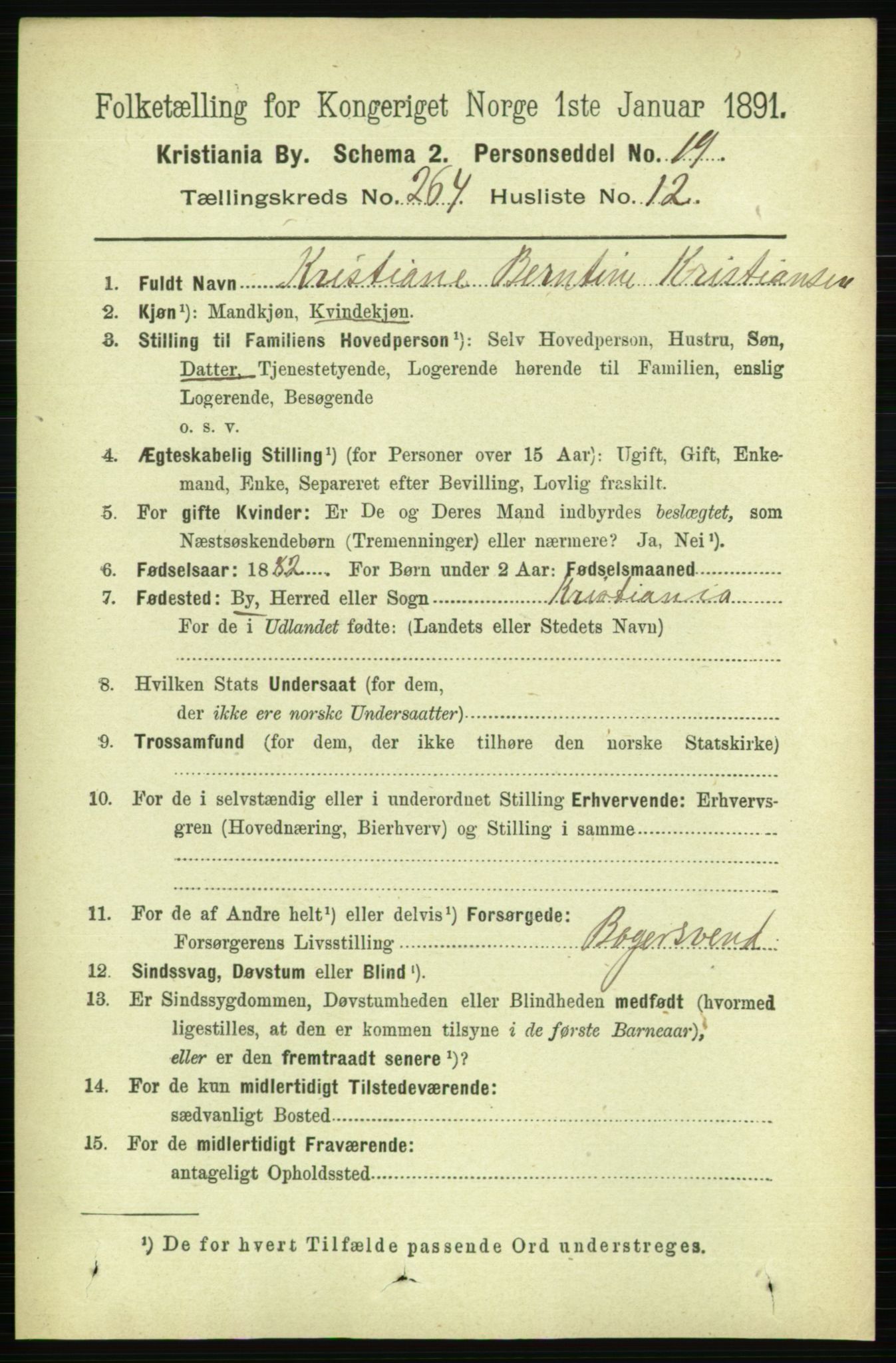 RA, 1891 census for 0301 Kristiania, 1891, p. 160753