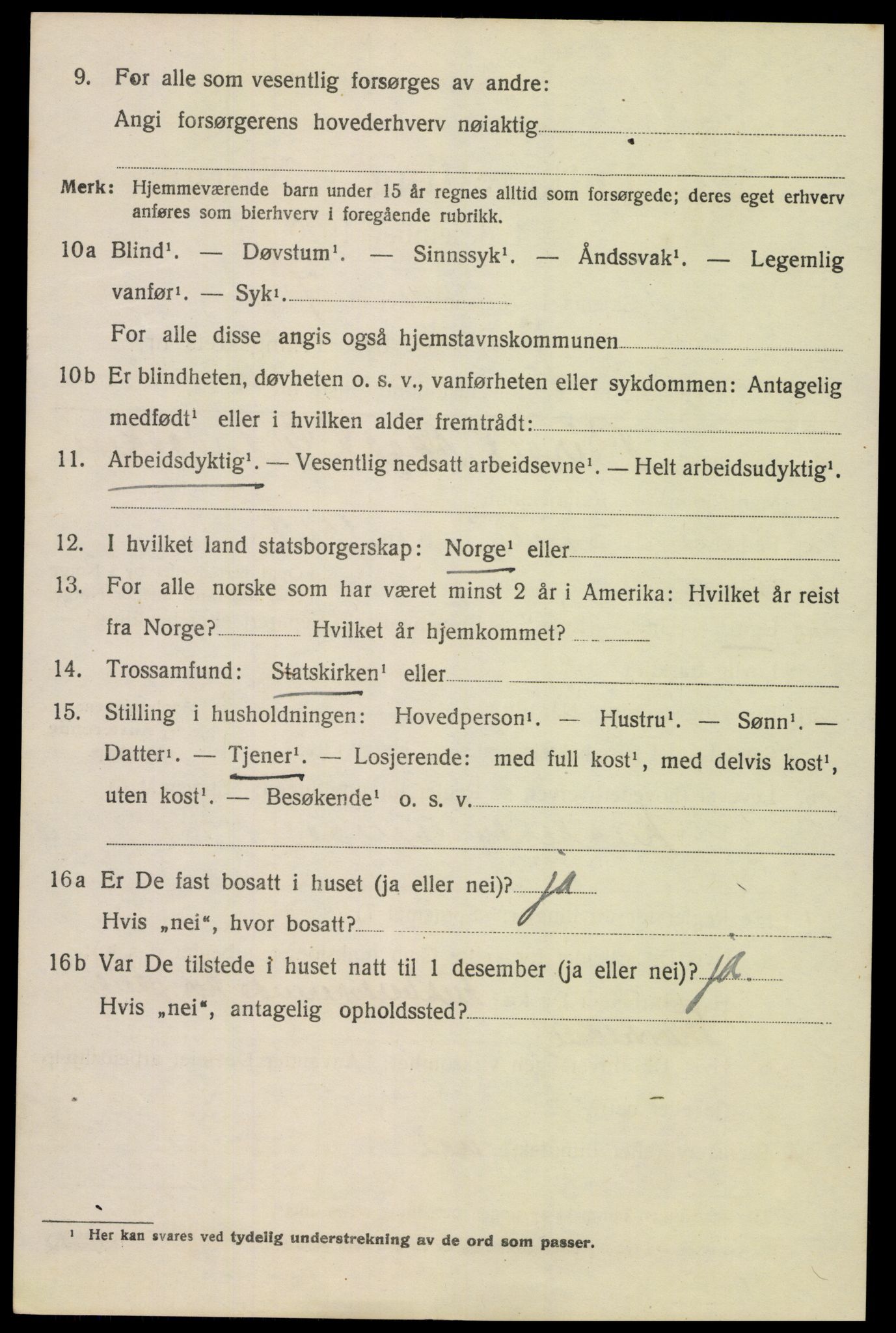 SAK, 1920 census for Mandal, 1920, p. 4146