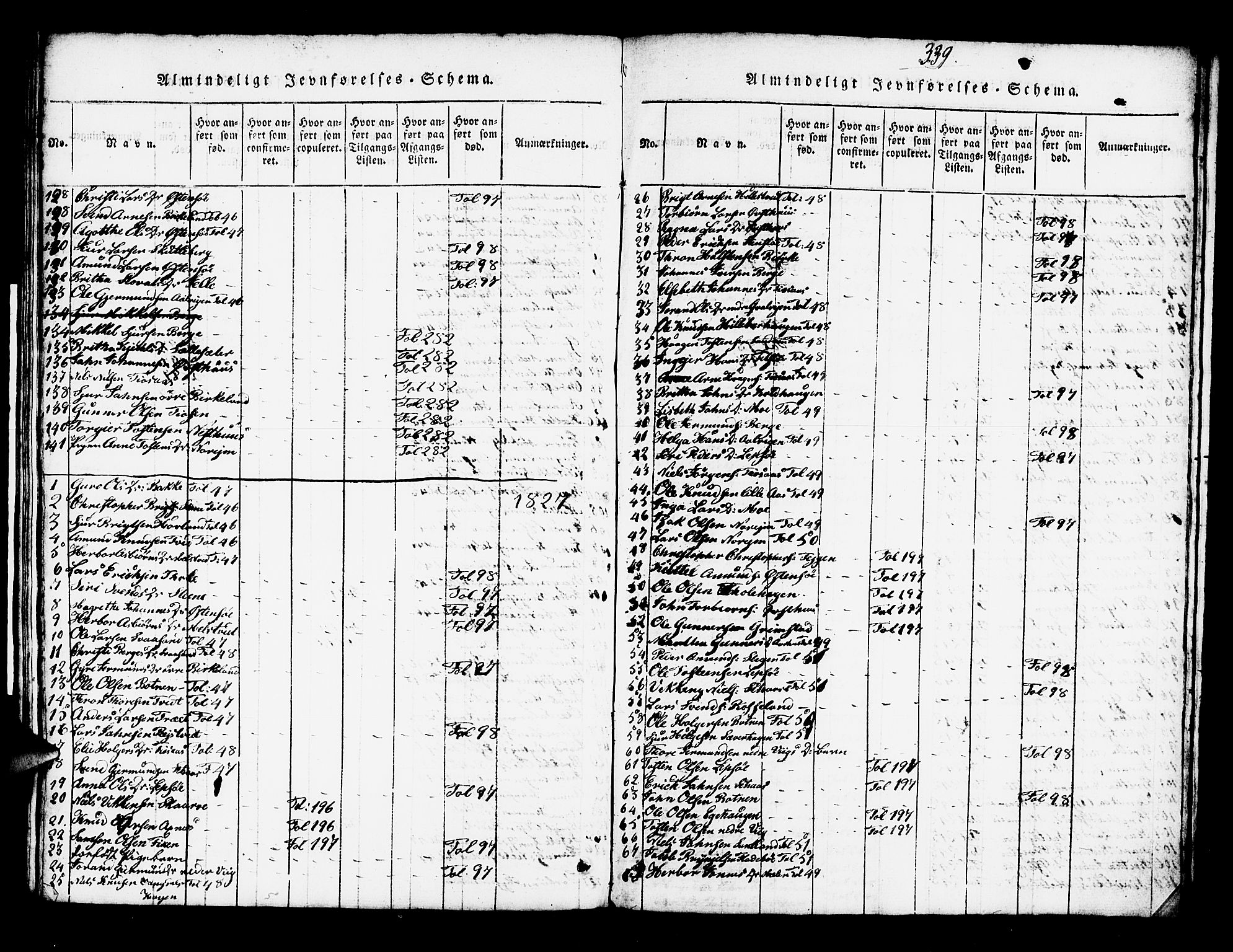 Kvam sokneprestembete, AV/SAB-A-76201/H/Haa: Parish register (official) no. A 6, 1818-1832, p. 339