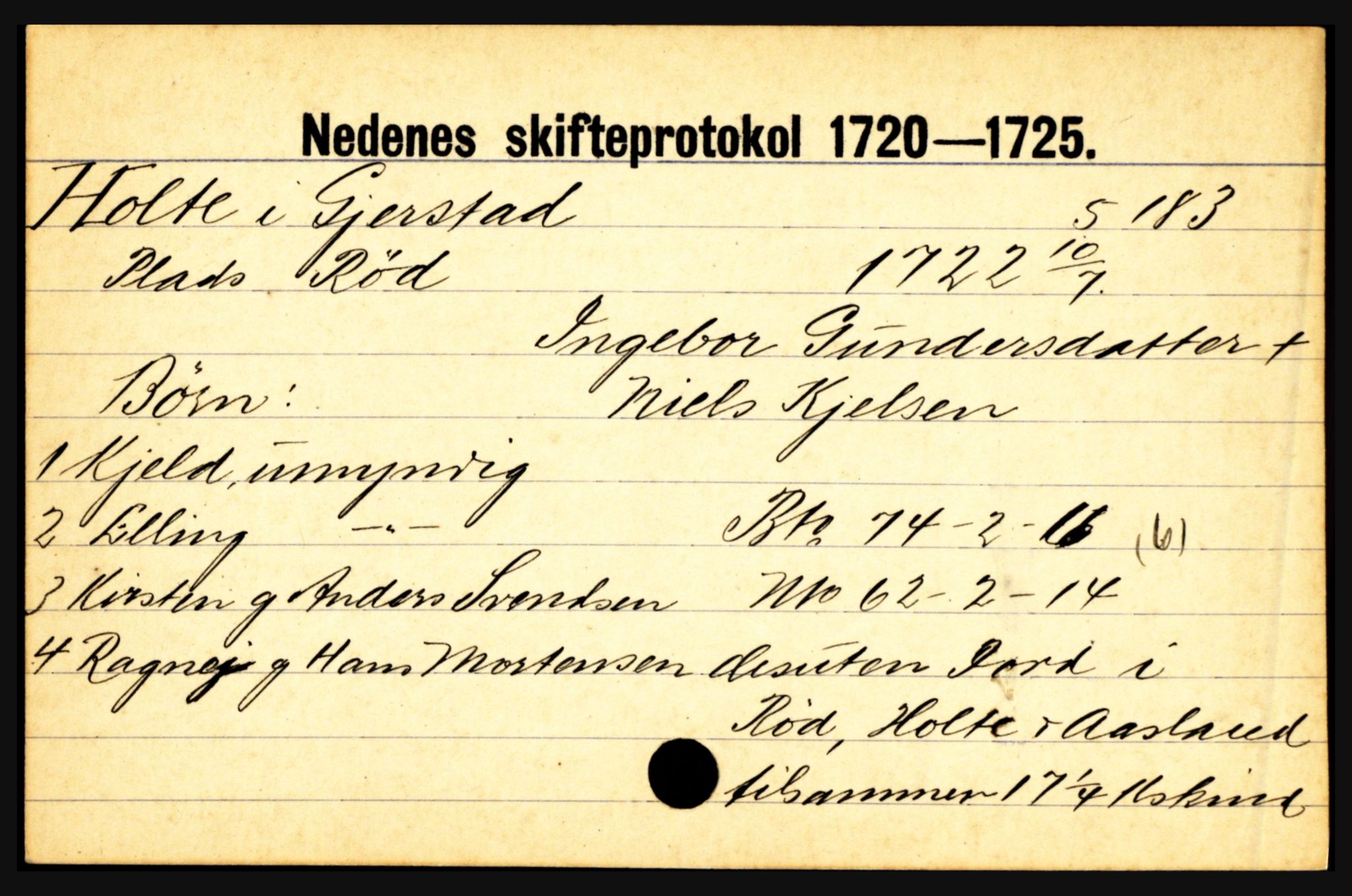 Nedenes sorenskriveri før 1824, AV/SAK-1221-0007/H, p. 12625