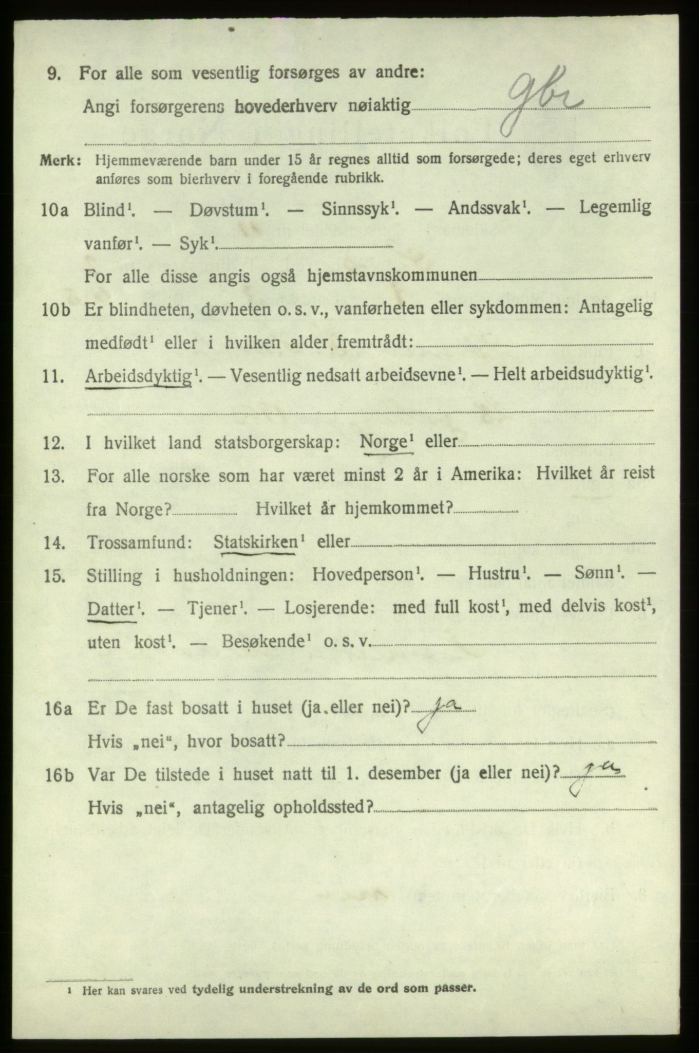 SAB, 1920 census for Stord, 1920, p. 1492