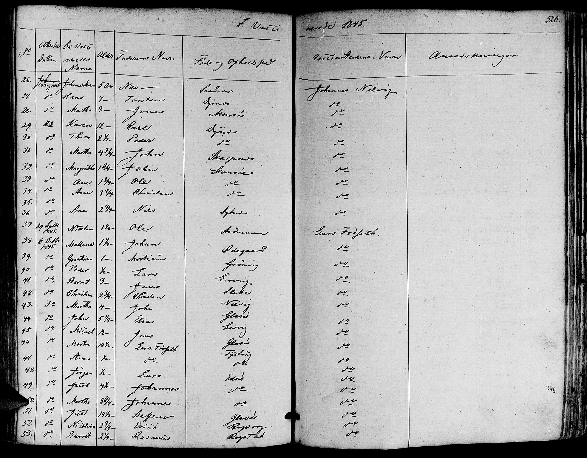 Ministerialprotokoller, klokkerbøker og fødselsregistre - Møre og Romsdal, AV/SAT-A-1454/581/L0936: Parish register (official) no. 581A04, 1836-1852, p. 520