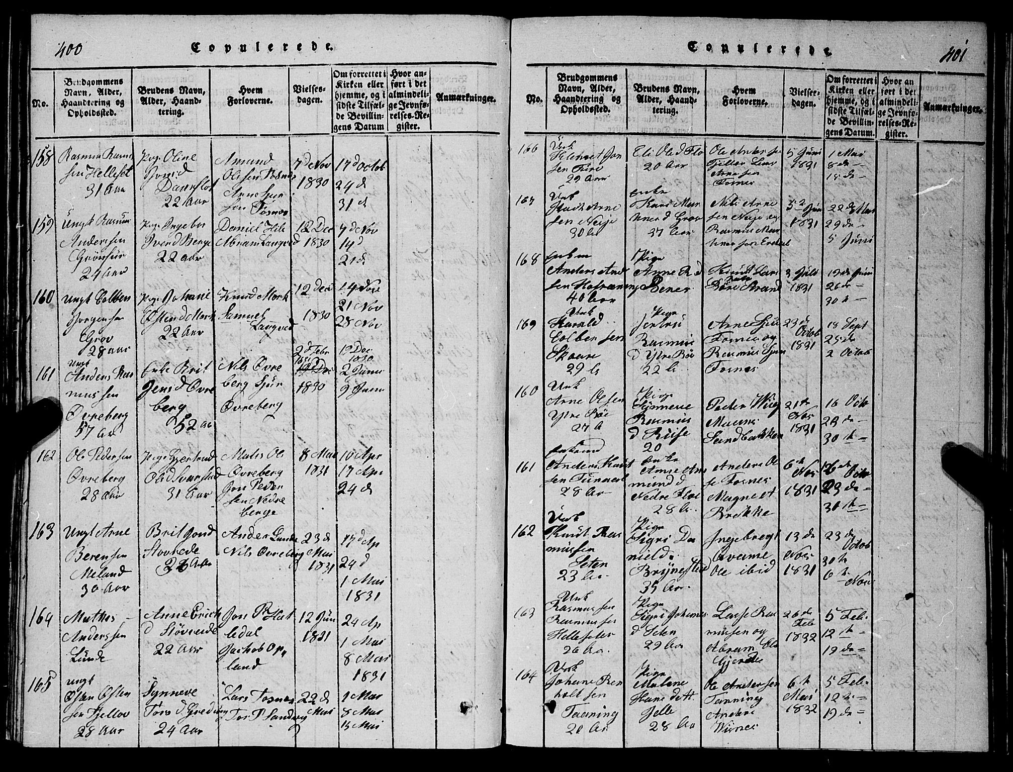 Stryn Sokneprestembete, AV/SAB-A-82501: Parish register (copy) no. C 1, 1801-1845, p. 400-401