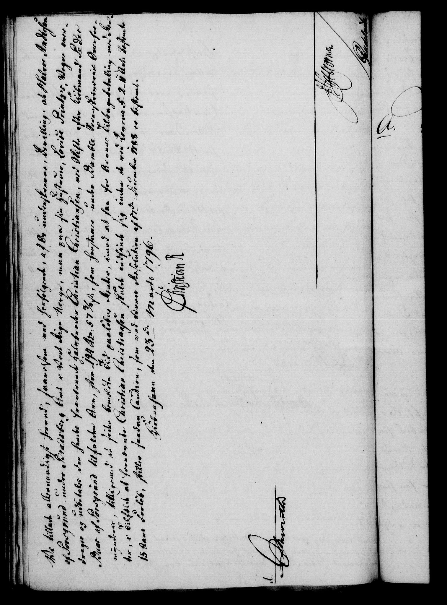 Rentekammeret, Kammerkanselliet, RA/EA-3111/G/Gf/Gfa/L0078: Norsk relasjons- og resolusjonsprotokoll (merket RK 52.78), 1796, p. 116
