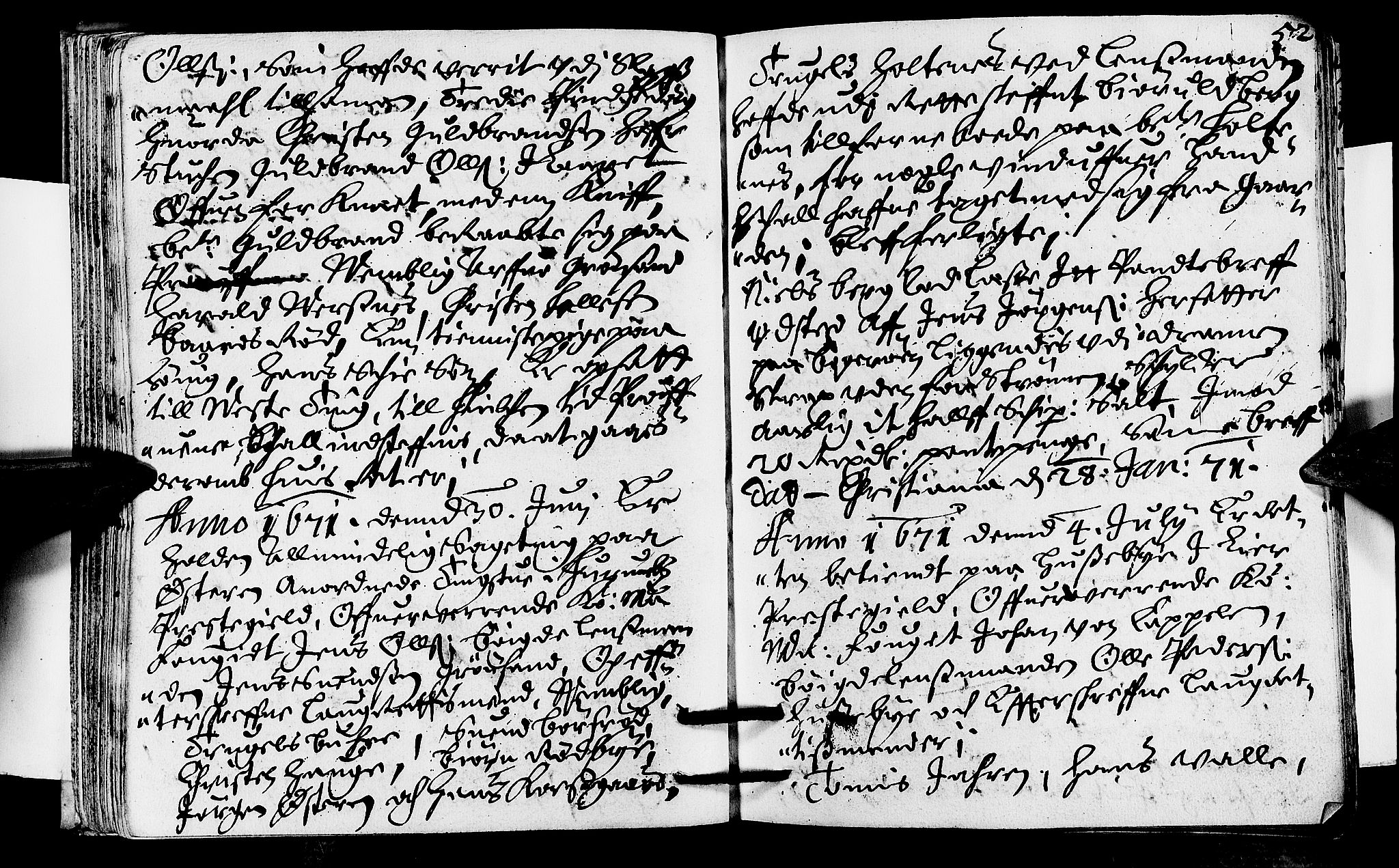 Lier, Røyken og Hurum sorenskriveri, AV/SAKO-A-89/F/Fa/L0012: Tingbok, 1671, p. 52