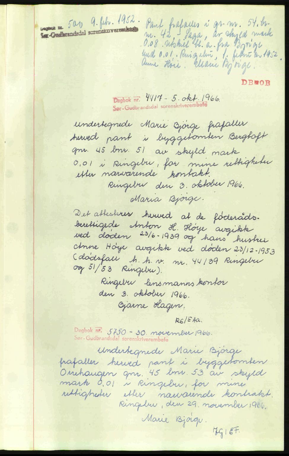 Sør-Gudbrandsdal tingrett, SAH/TING-004/H/Hb/Hbe/L0001: Mortgage book no. B1, 1936-1939, Diary no: : 1733/1936