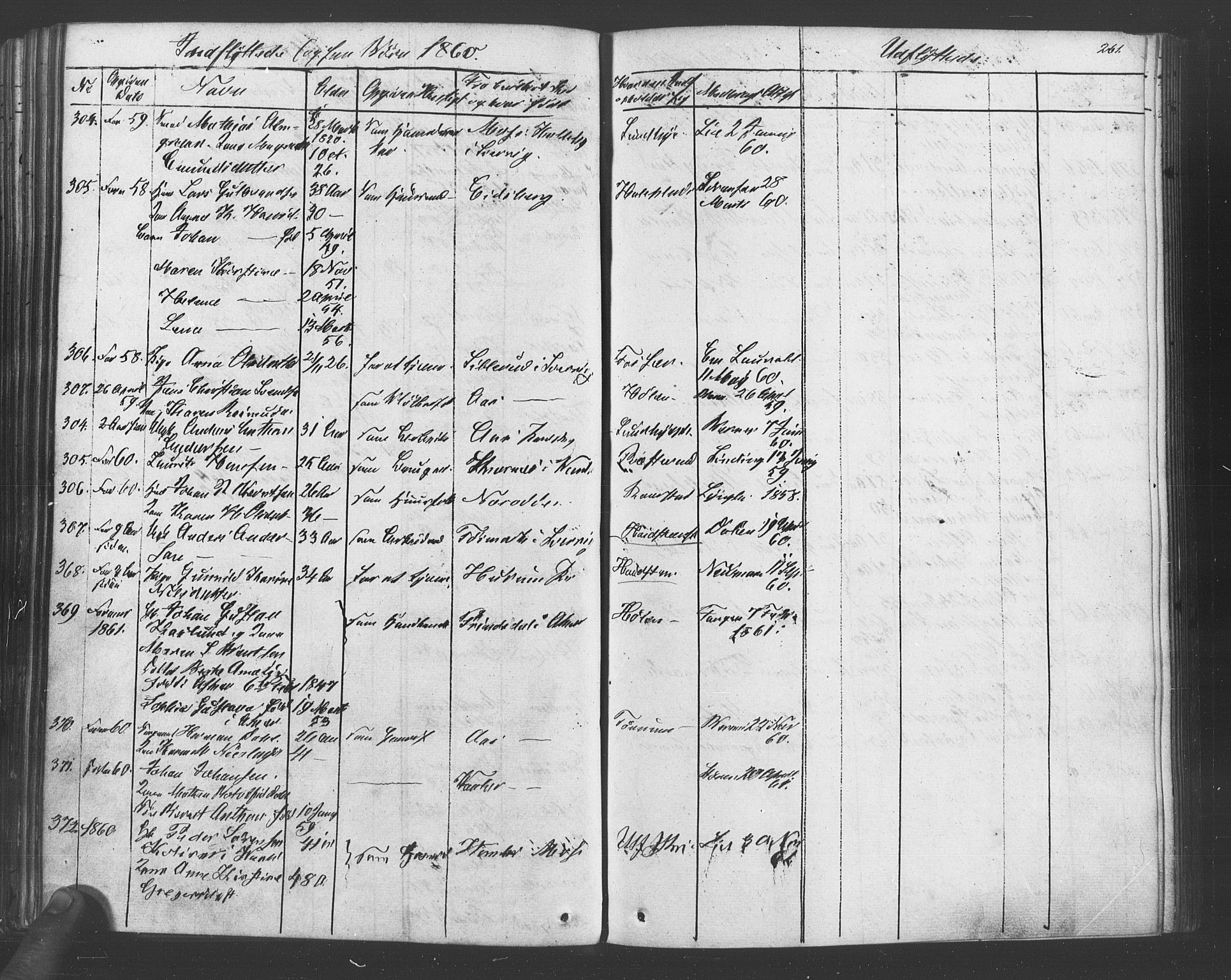 Vestby prestekontor Kirkebøker, AV/SAO-A-10893/F/Fa/L0007: Parish register (official) no. I 7, 1850-1862, p. 261