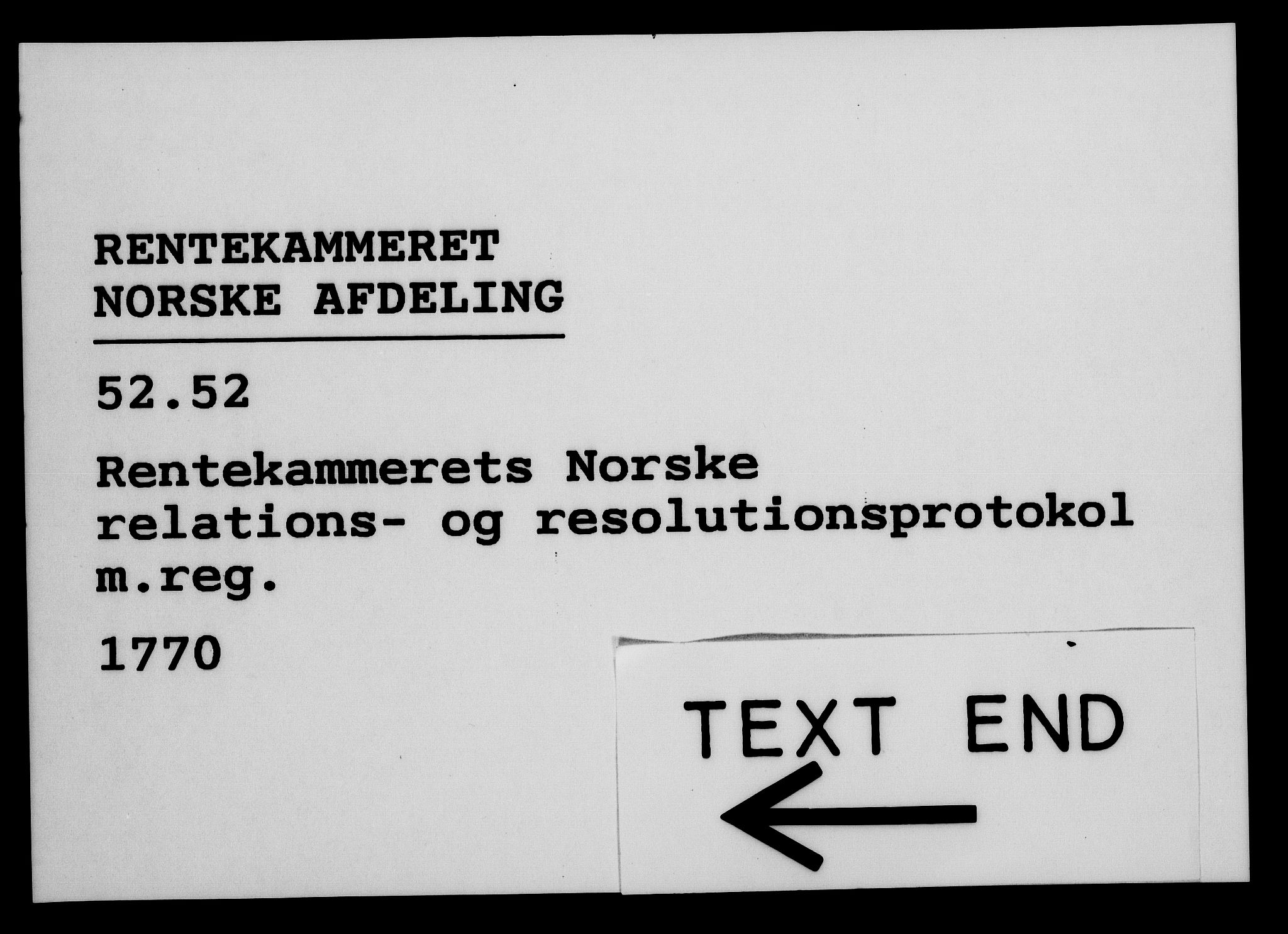 Rentekammeret, Kammerkanselliet, RA/EA-3111/G/Gf/Gfa/L0052: Norsk relasjons- og resolusjonsprotokoll (merket RK 52.52), 1770, p. 375